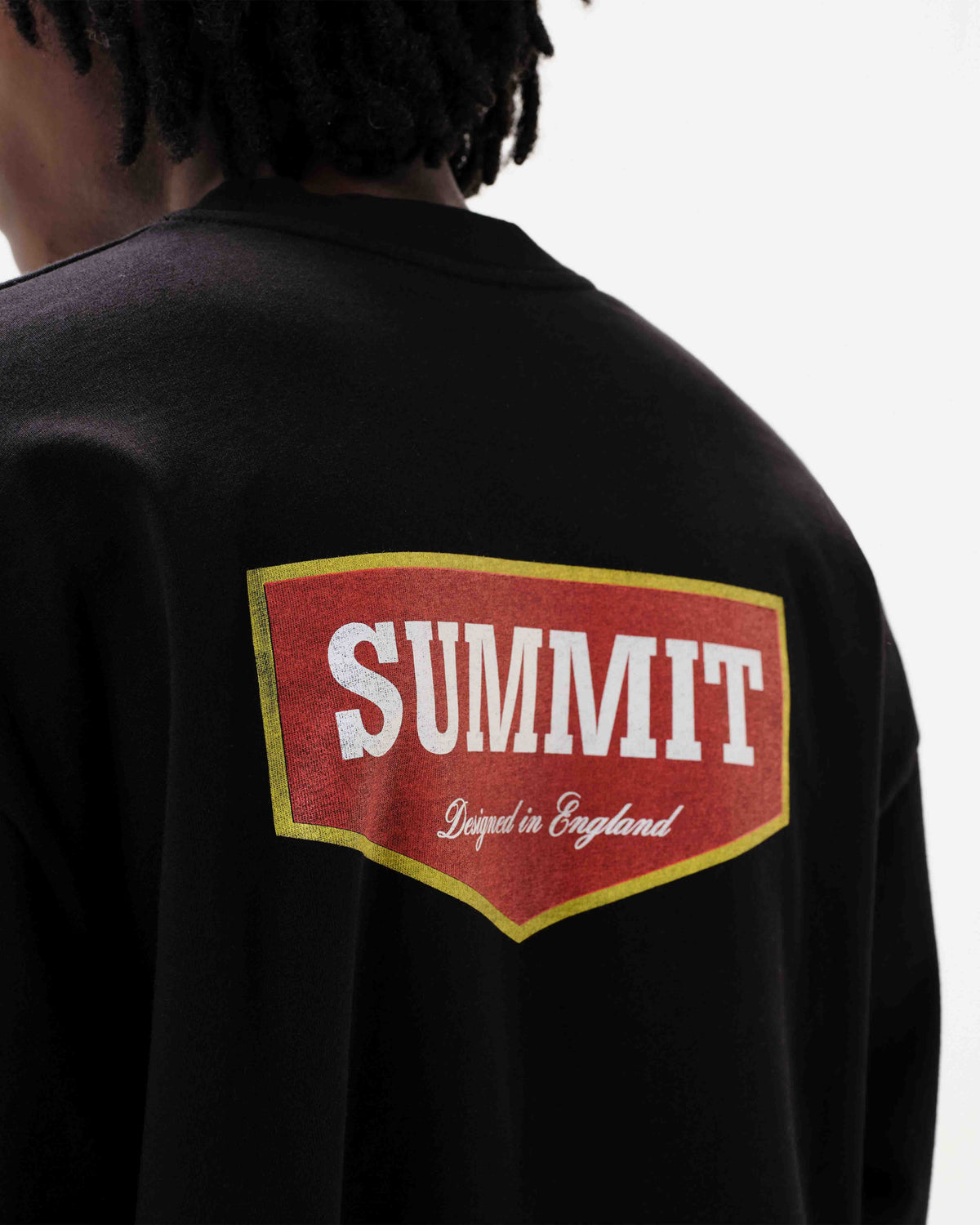 PATCH LOGO LONG SLEEVE T-SHIRT - BLACK from Summit Clothing UK
