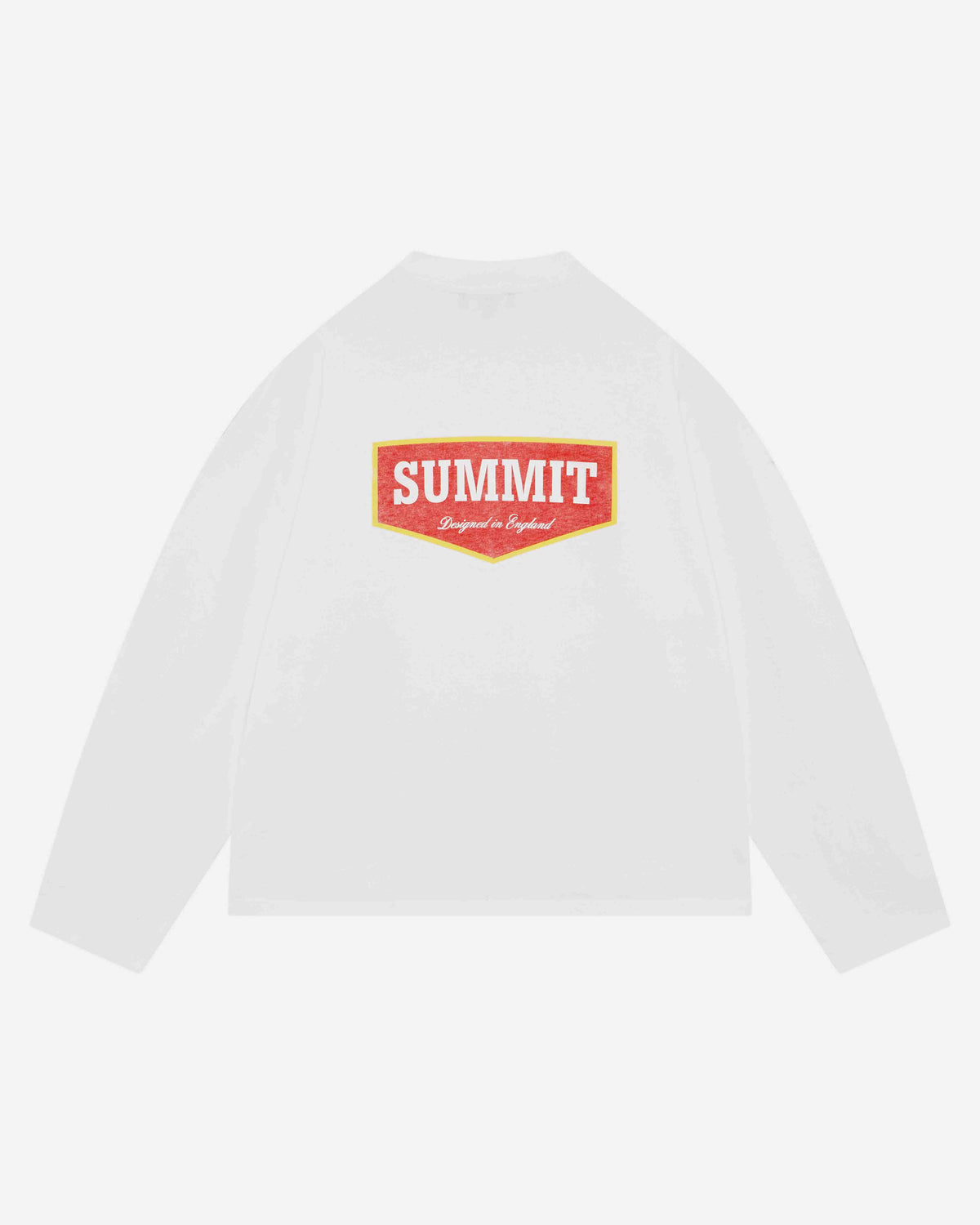 PATCH LOGO LONG SLEEVE T-SHIRT - WHITE from Summit Clothing UK