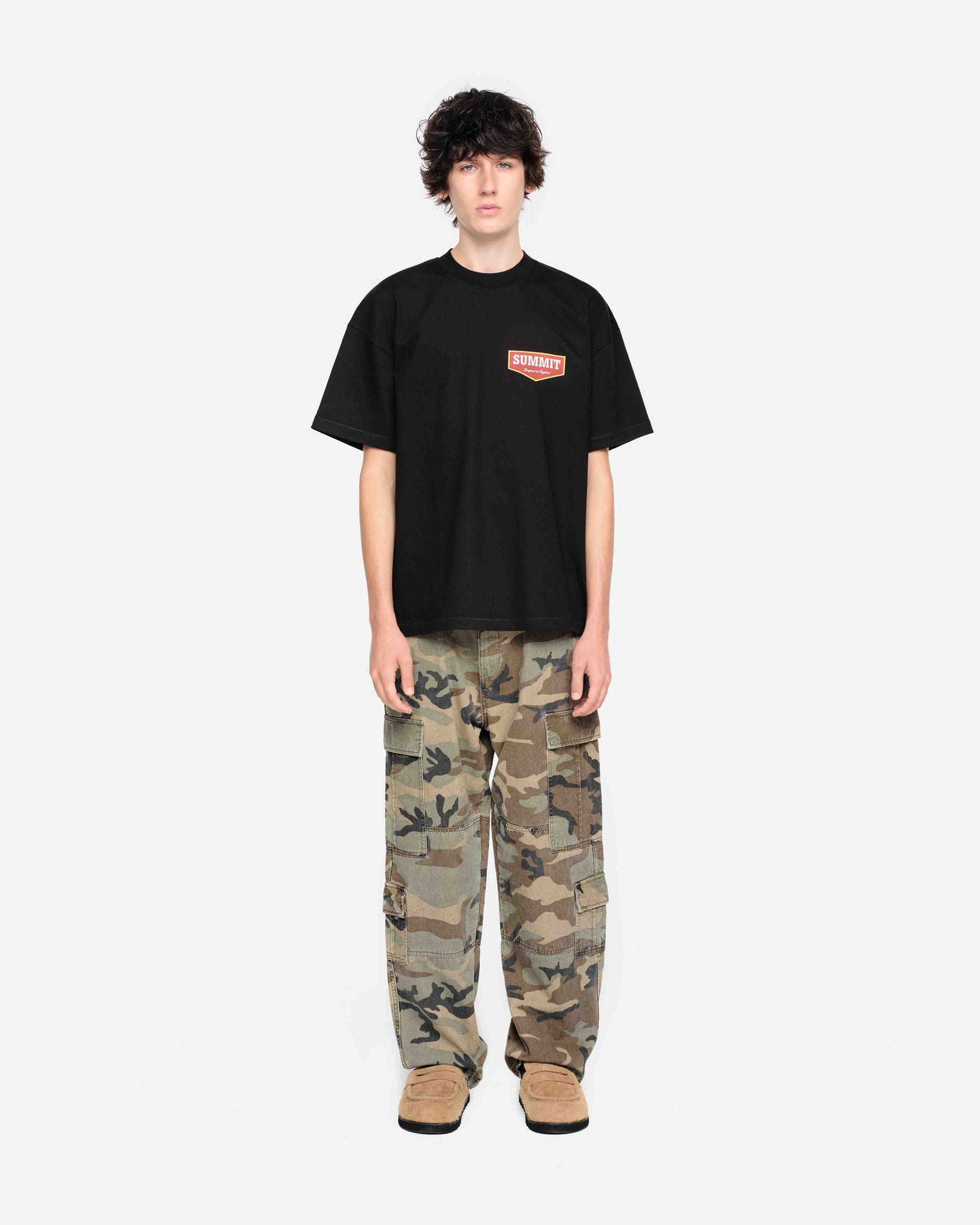 PATCH LOGO T-SHIRT - BLACK from Summit Clothing UK