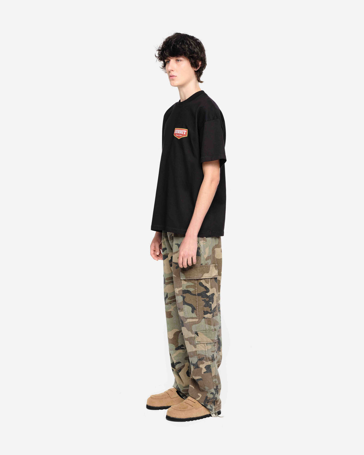 PATCH LOGO T-SHIRT - BLACK from Summit Clothing UK