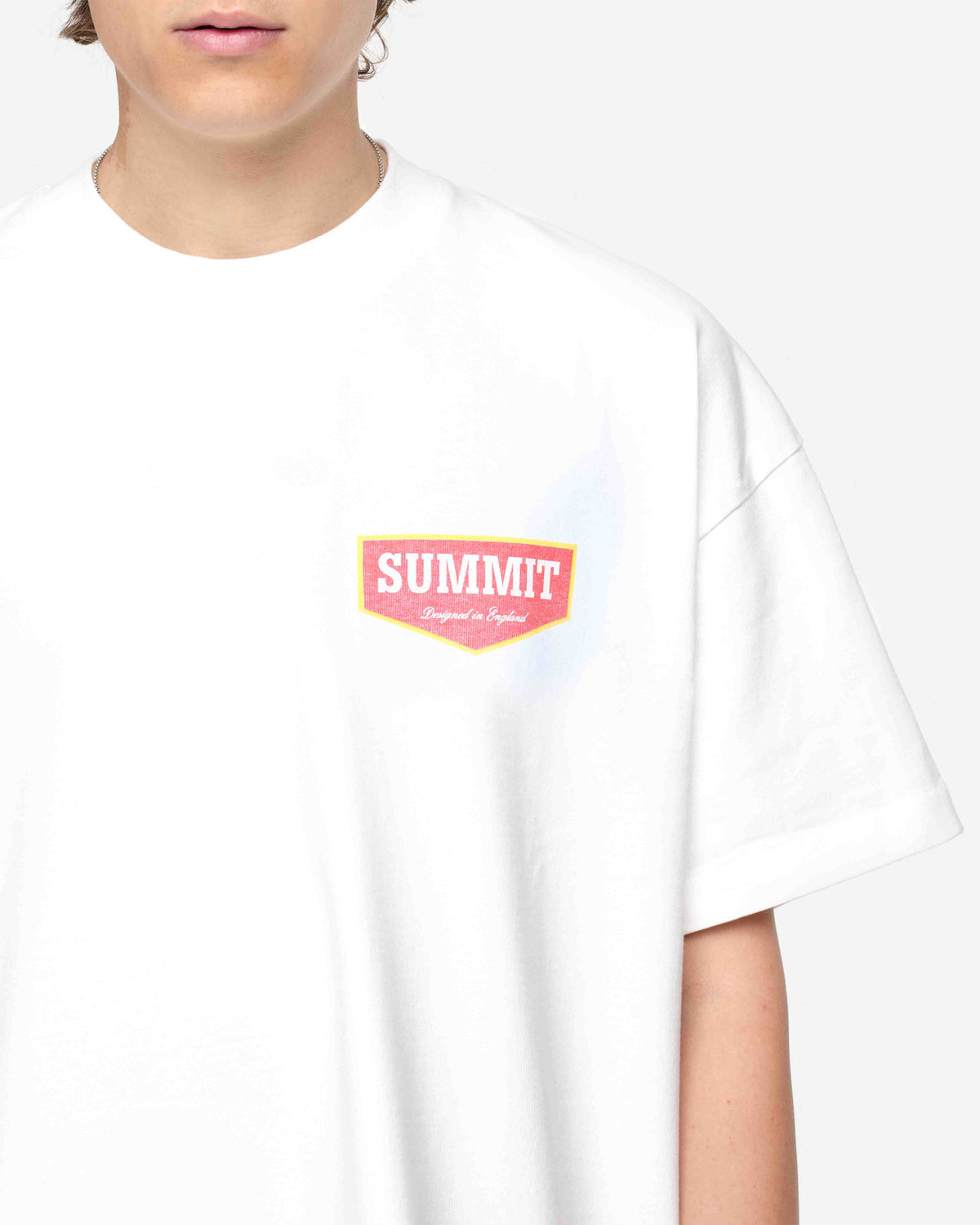 PATCH LOGO T-SHIRT - OFF WHITE from Summit Clothing UK