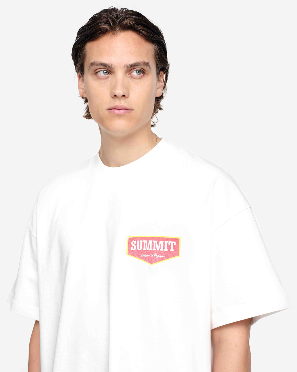 PATCH LOGO T-SHIRT - OFF WHITE from Summit Clothing UK