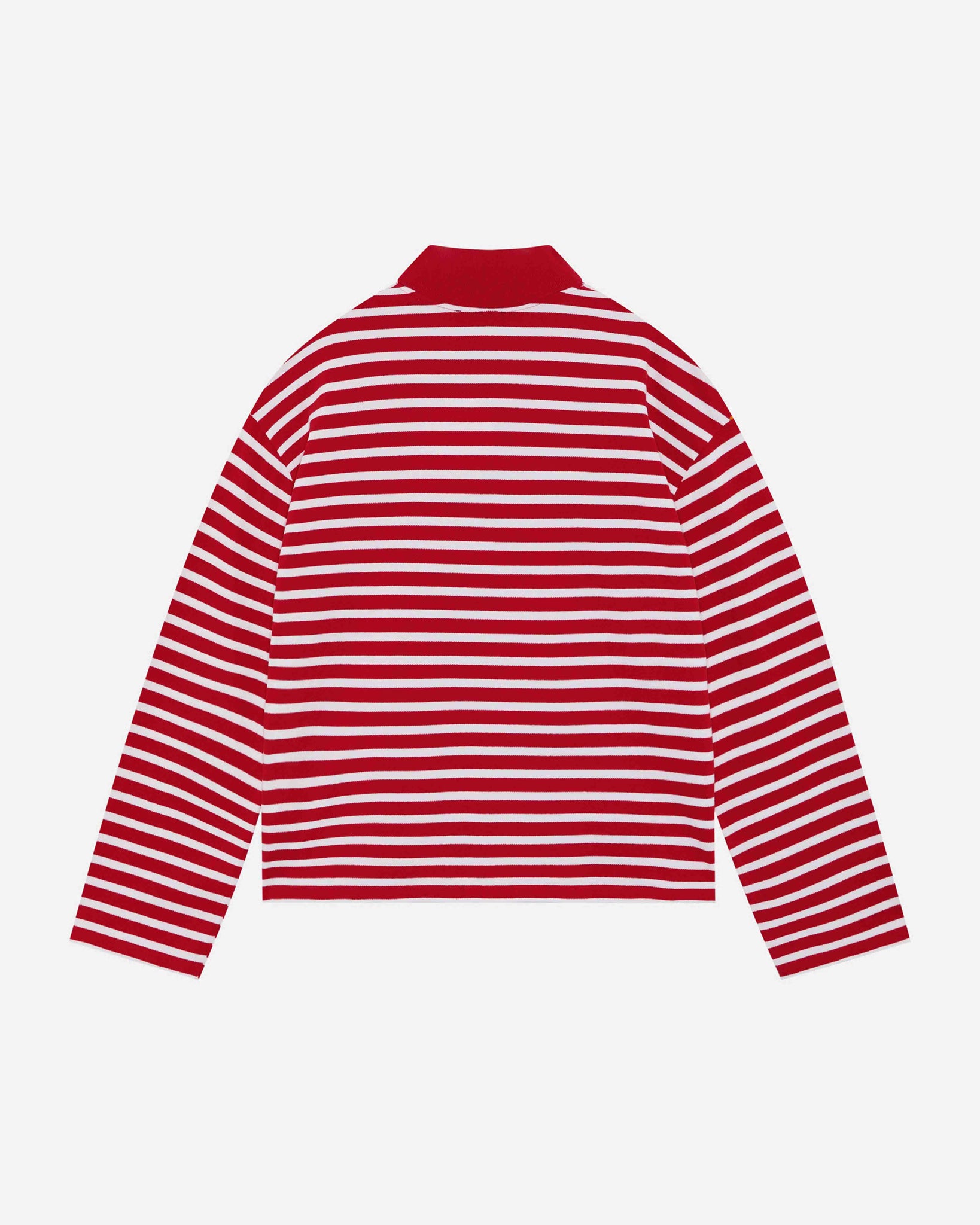PIQUE LONG SLEEVE POLO - RED STRIPE from Summit Clothing UK