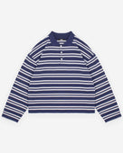 PIQUE POLO - NAVY STRIPE