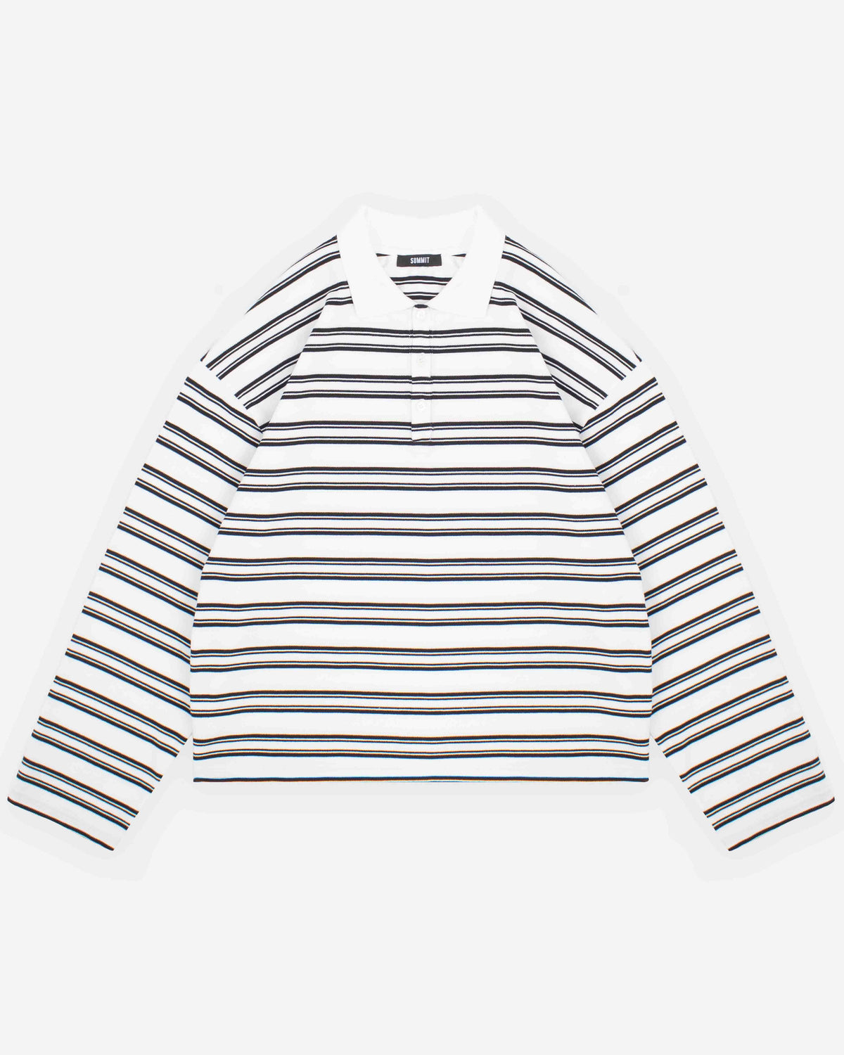 PIQUE POLO - OFF WHITE STRIPE from Summit Clothing UK