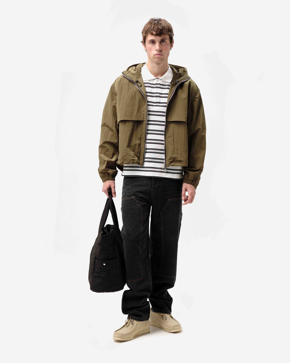 PIQUE POLO - OFF WHITE STRIPE