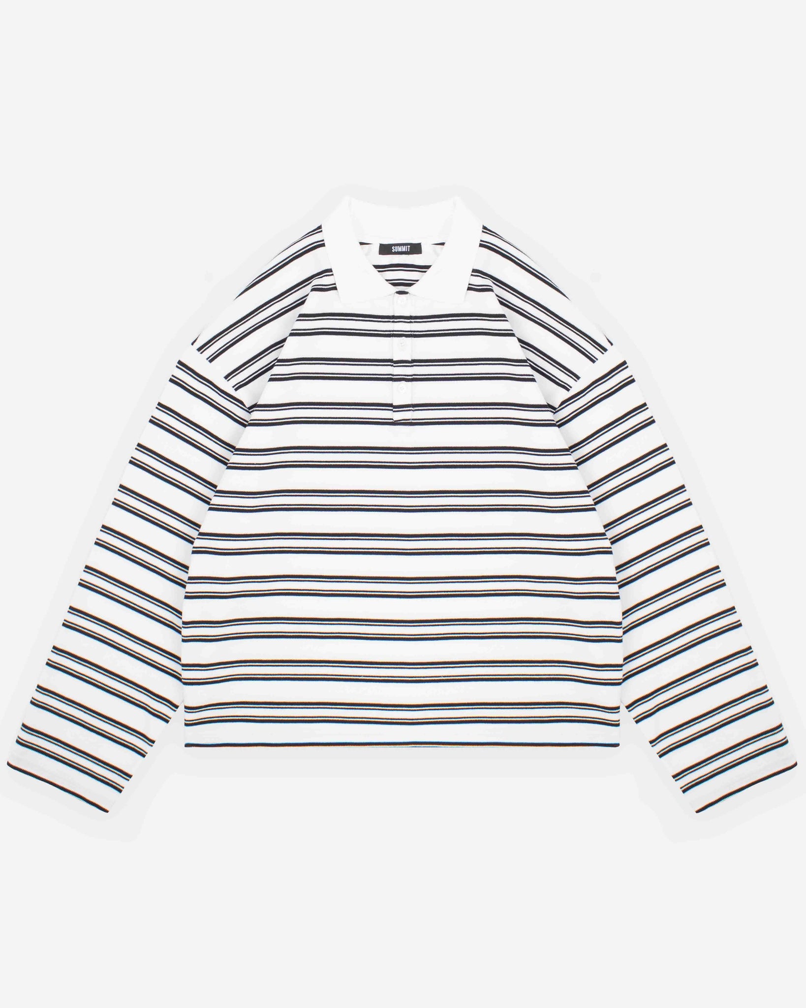 PIQUE POLO - OFF WHITE STRIPE from Summit Clothing UK