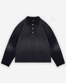 PIQUE POLO - SUN FADED BLACK
