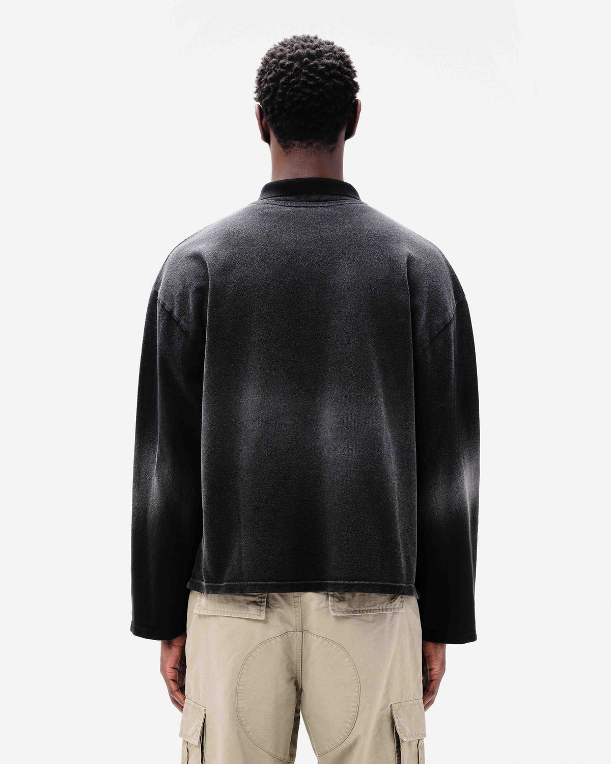 PIQUE POLO - SUN FADED BLACK from Summit Clothing UK