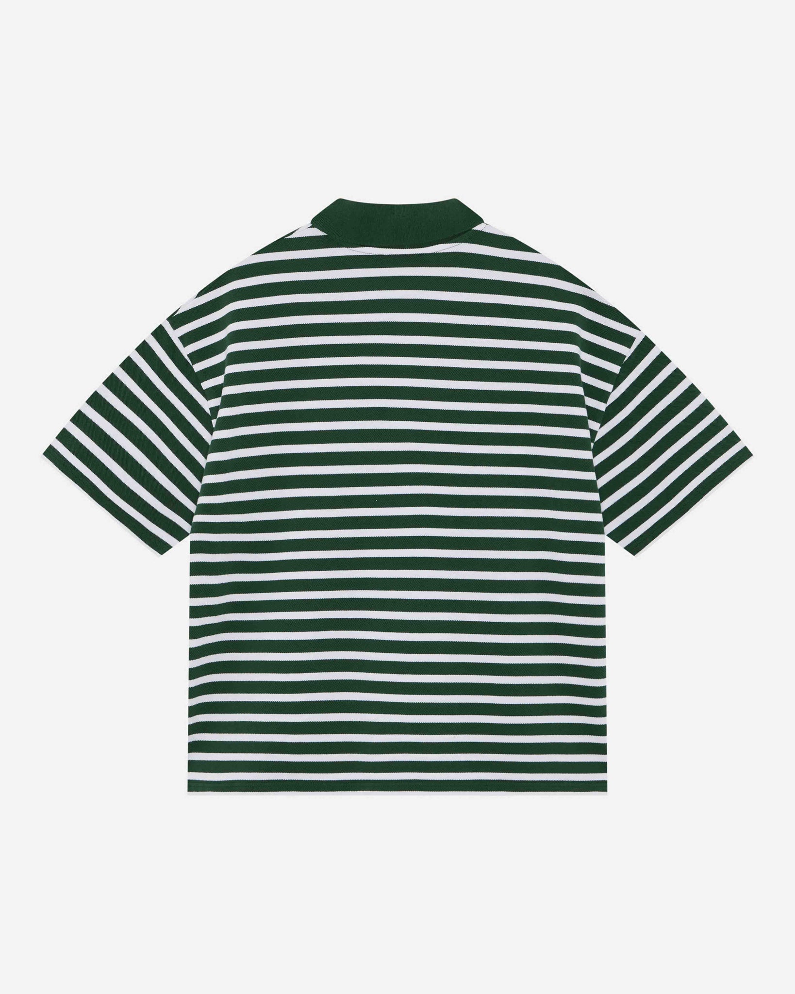 PIQUE SHORT SLEEVE POLO - FOREST STRIPE from Summit Clothing UK