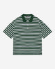 PIQUE SHORT SLEEVE POLO - FOREST STRIPE