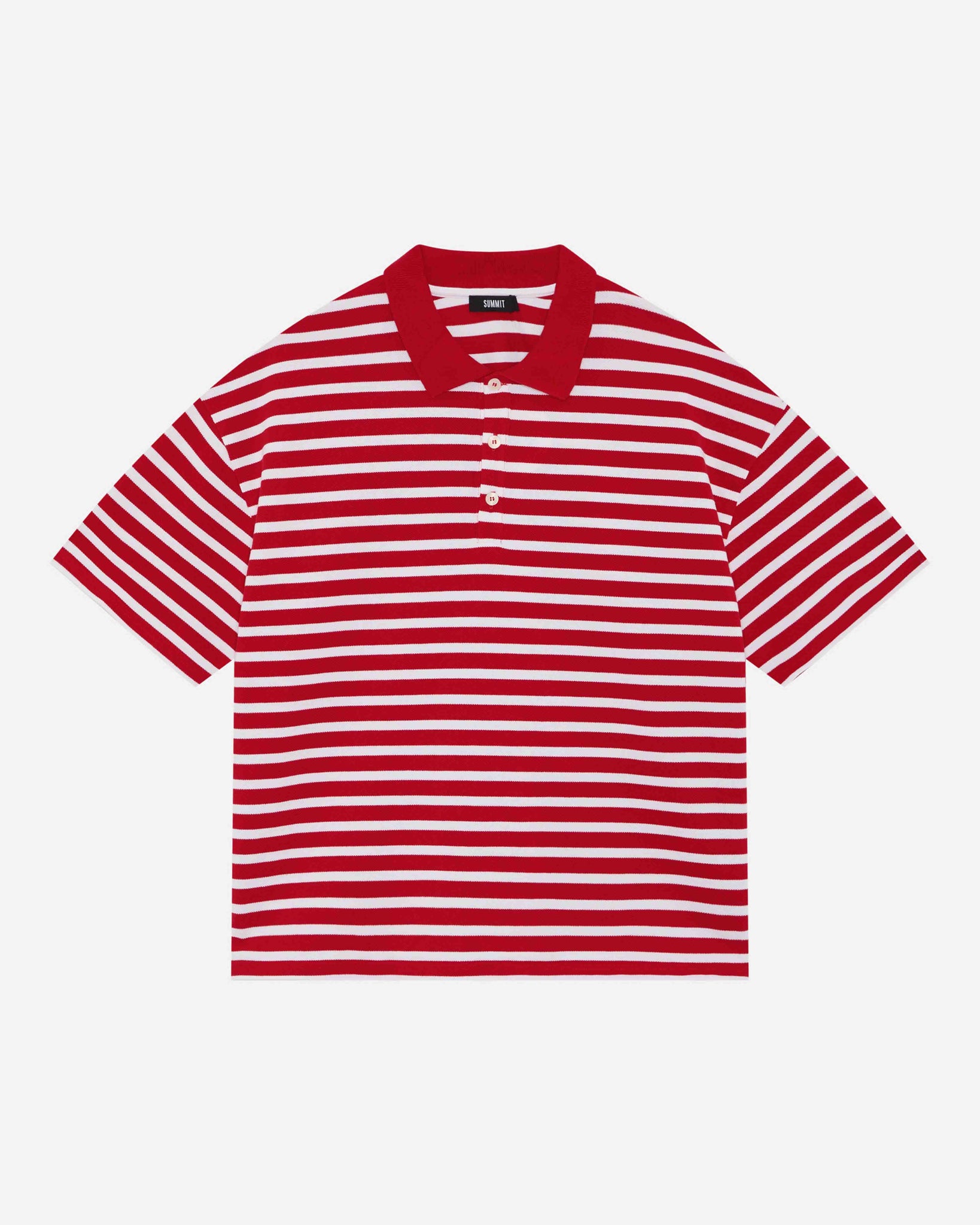PIQUE SHORT SLEEVE POLO - RED STRIPE from Summit Clothing UK