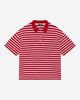 PIQUE SHORT SLEEVE POLO - RED STRIPE