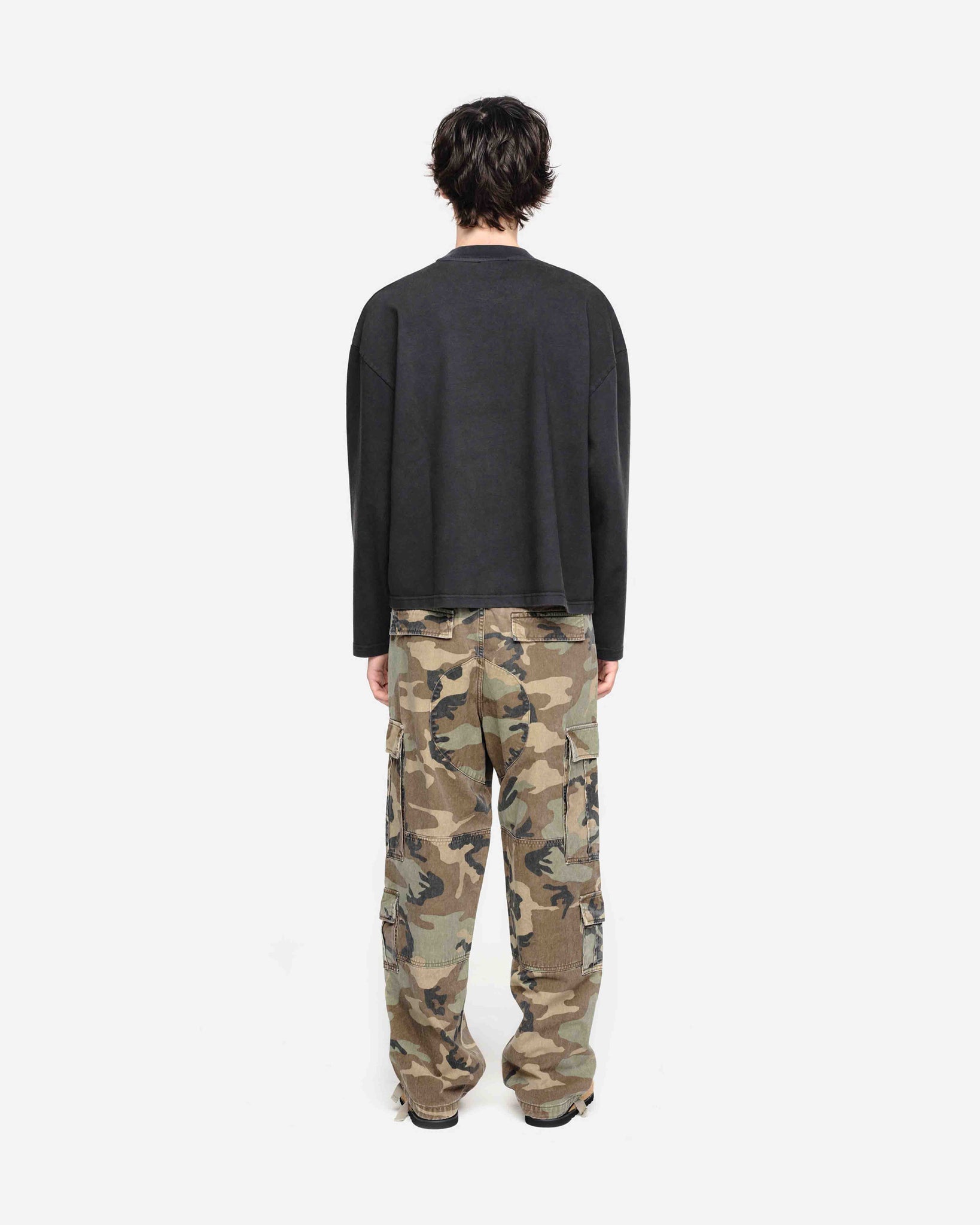 QUALITY GOODS LONG SLEEVE T-SHIRT - VINTAGE BLACK from Summit Clothing UK