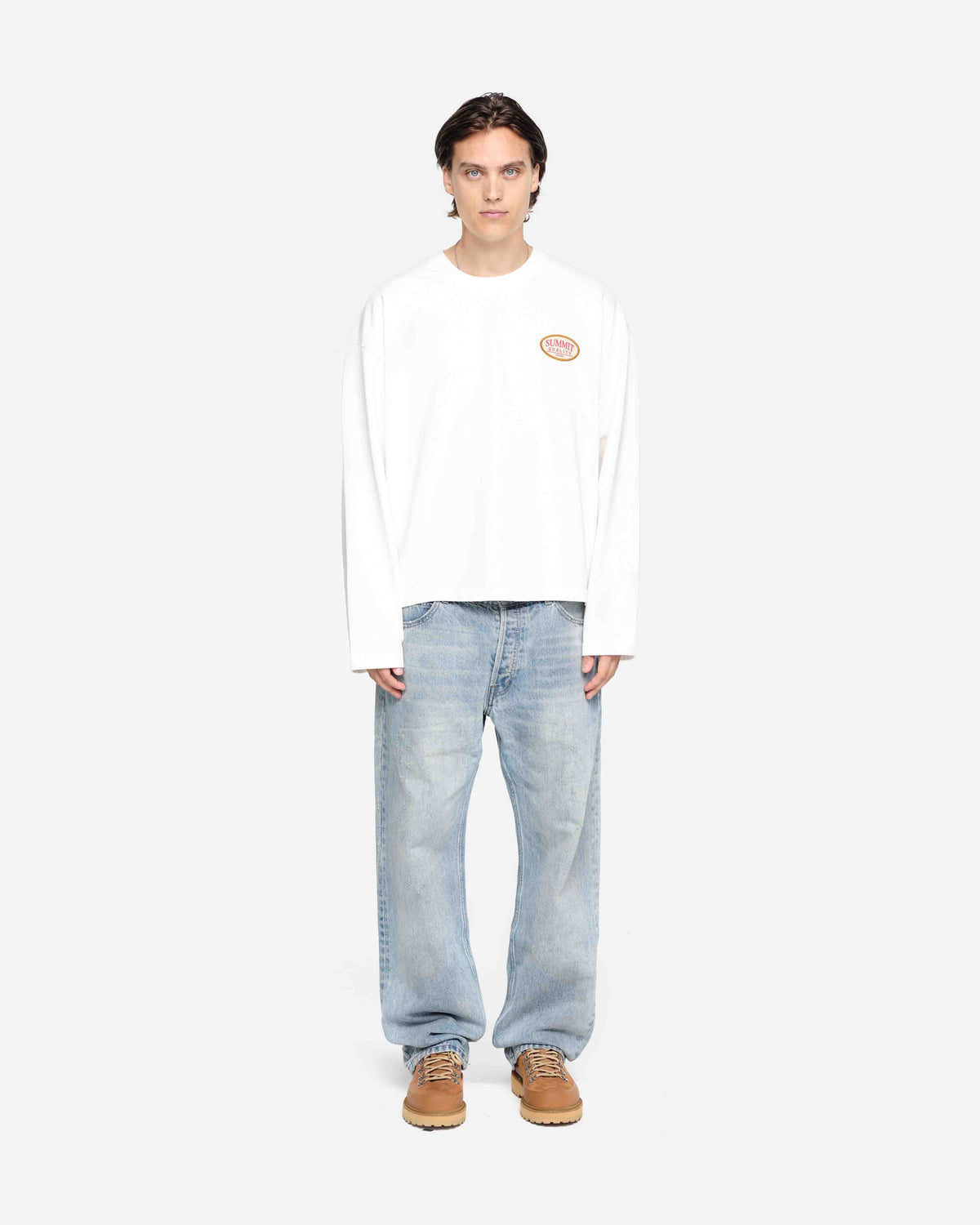 QUALITY GOODS LONG SLEEVE T-SHIRT - VINTAGE WHITE