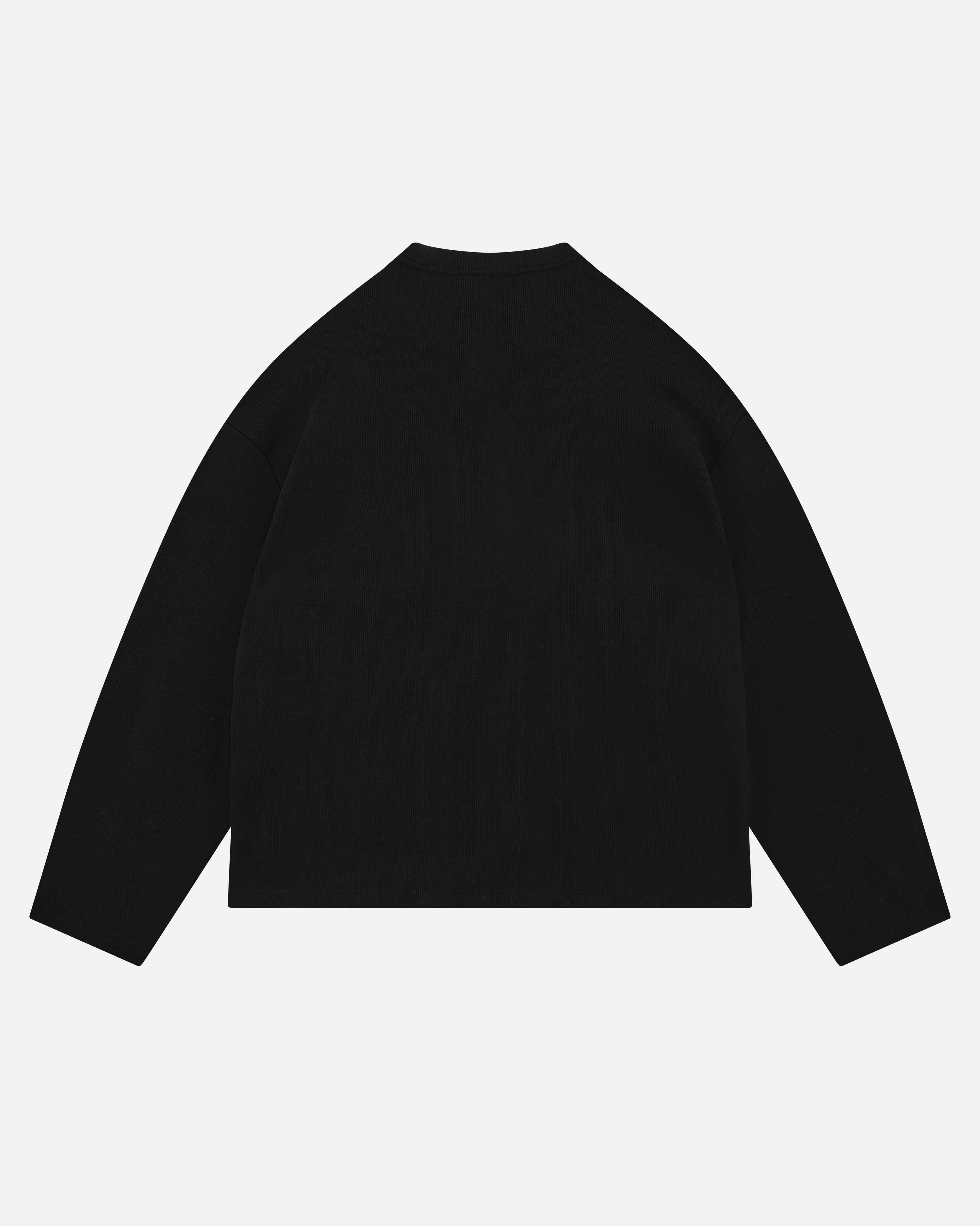 RIBBED HENLEY - BLACK from Summit Clothing UK