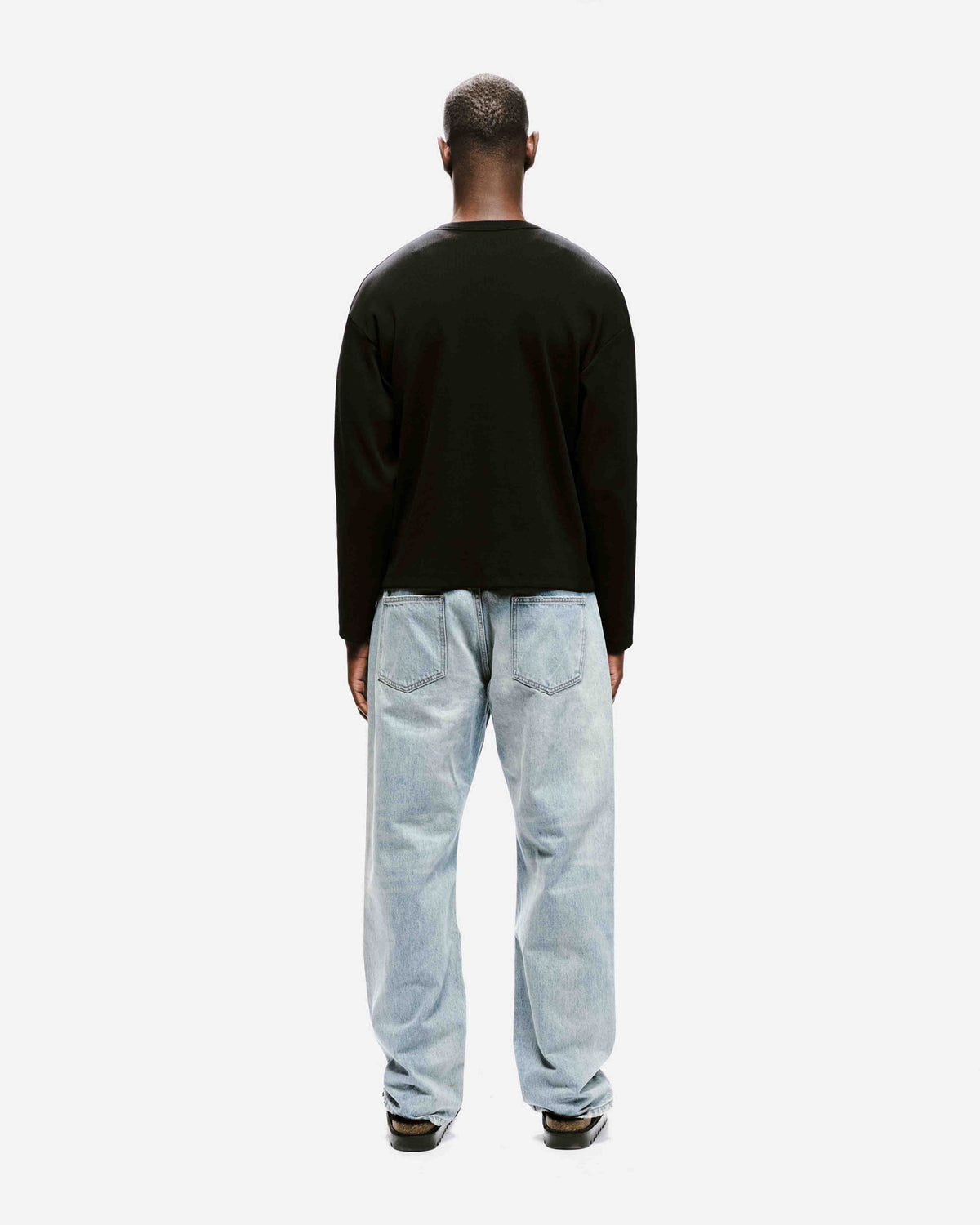 RIBBED HENLEY - BLACK from Summit Clothing UK