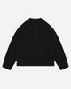 RIBBED HENLEY - BLACK