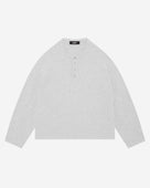RIBBED HENLEY - MARL GREY
