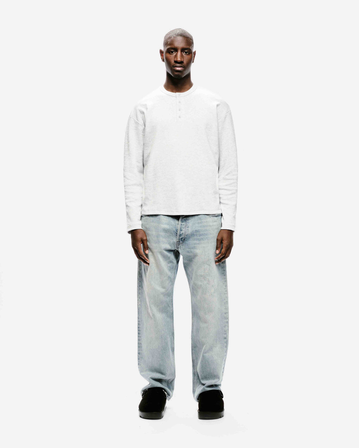 RIBBED HENLEY - MARL GREY from Summit Clothing UK