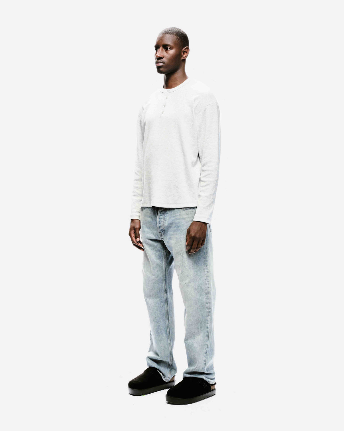 RIBBED HENLEY - MARL GREY from Summit Clothing UK