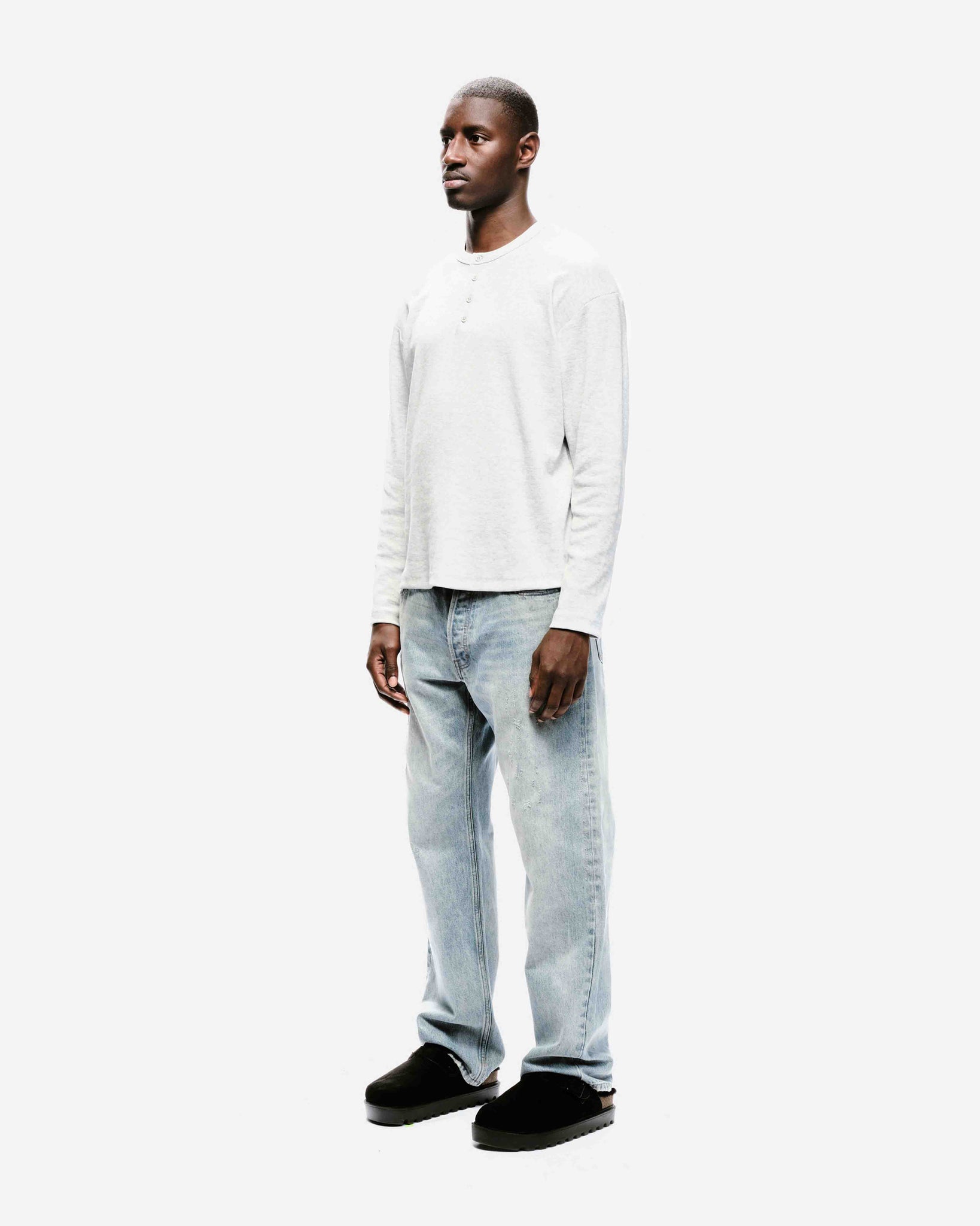 RIBBED HENLEY - MARL GREY from Summit Clothing UK