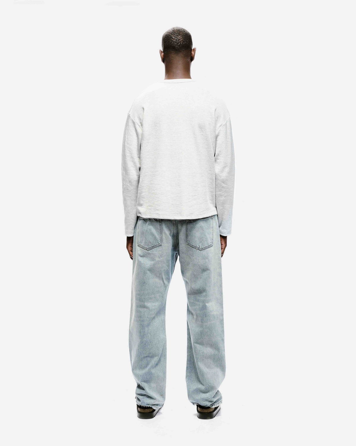 RIBBED HENLEY - MARL GREY from Summit Clothing UK