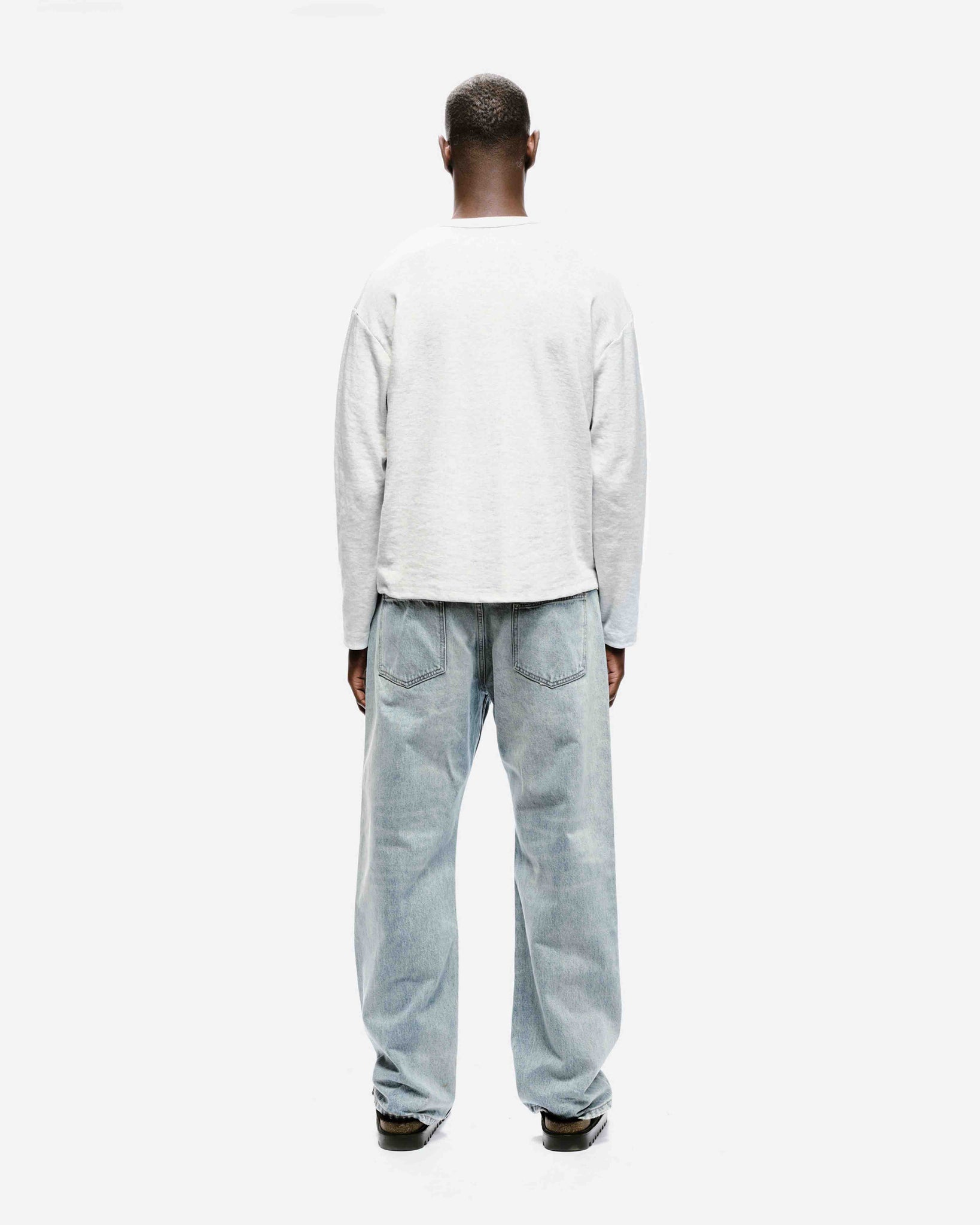 RIBBED HENLEY - MARL GREY from Summit Clothing UK