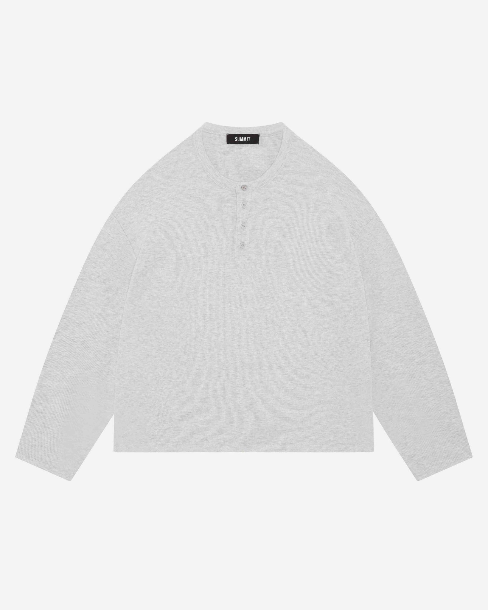 RIBBED HENLEY - MARL GREY from Summit Clothing UK