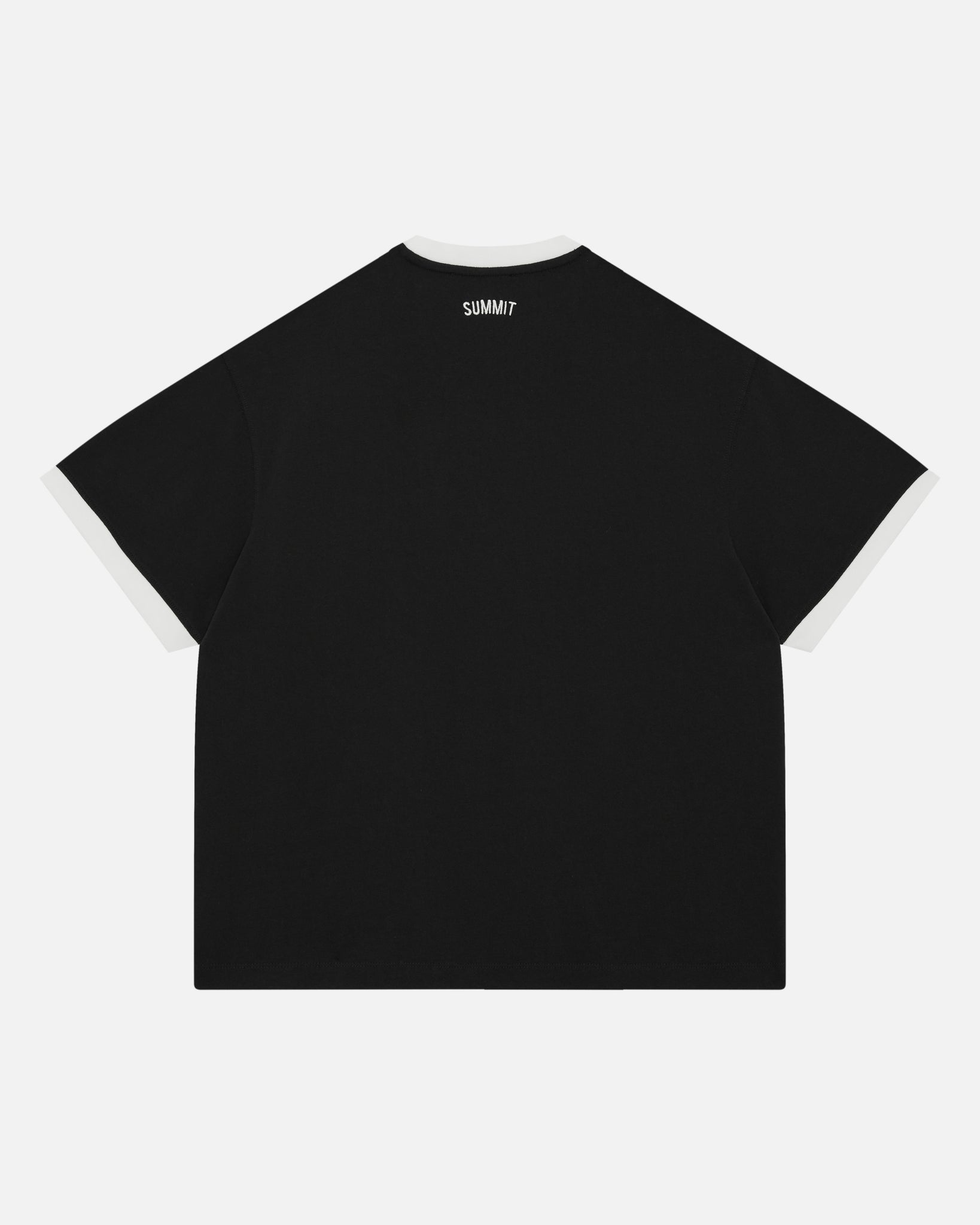 RINGER T-SHIRT - BLACK/WHITE from Summit Clothing UK