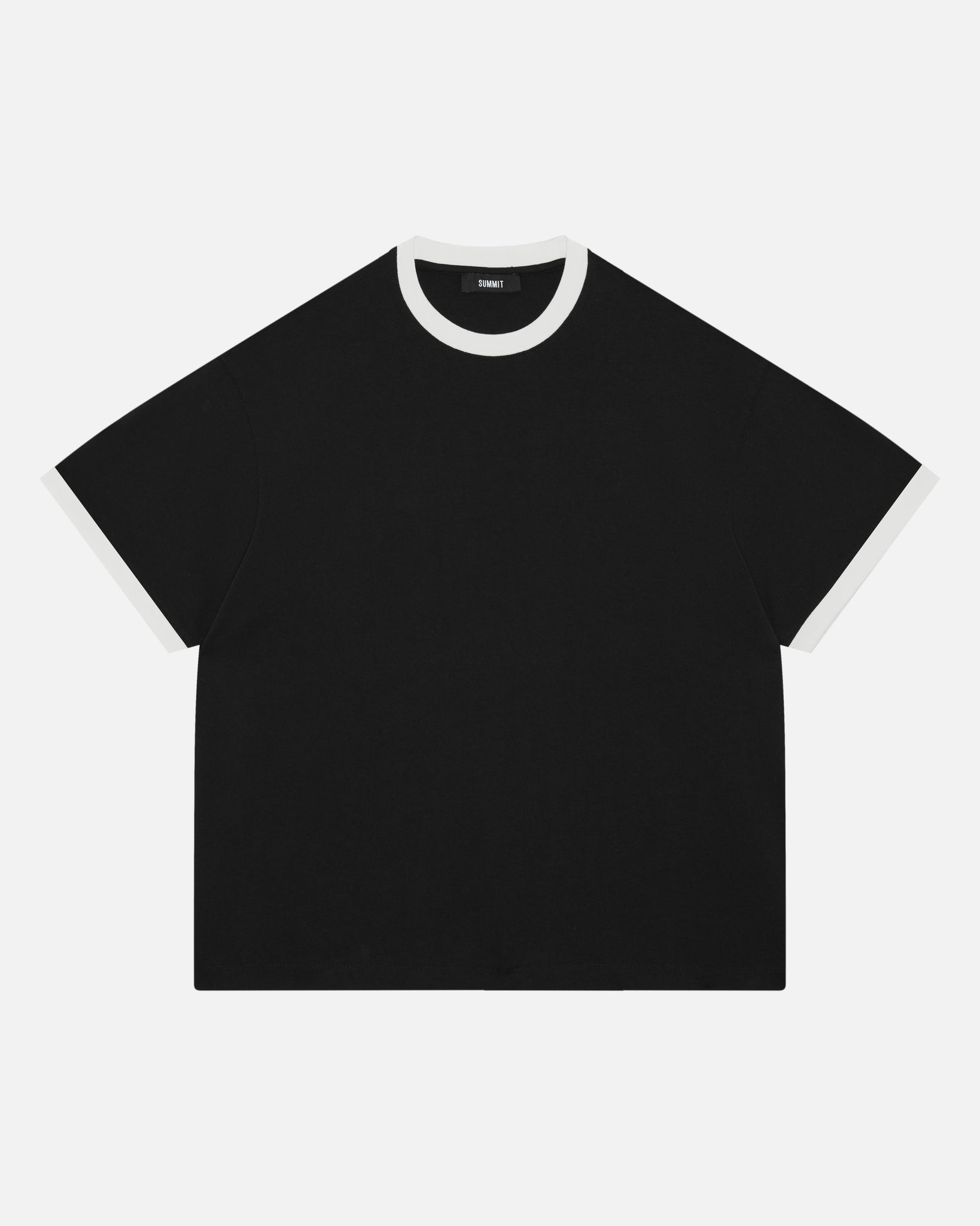 RINGER T-SHIRT - BLACK/WHITE from Summit Clothing UK