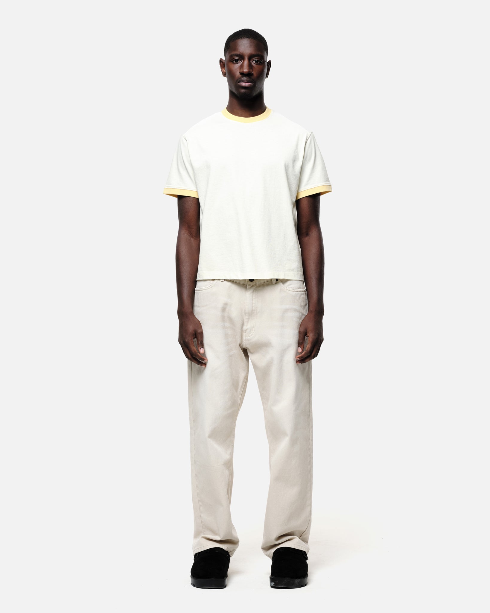 RINGER T-SHIRT - YELLOW from Summit Clothing UK