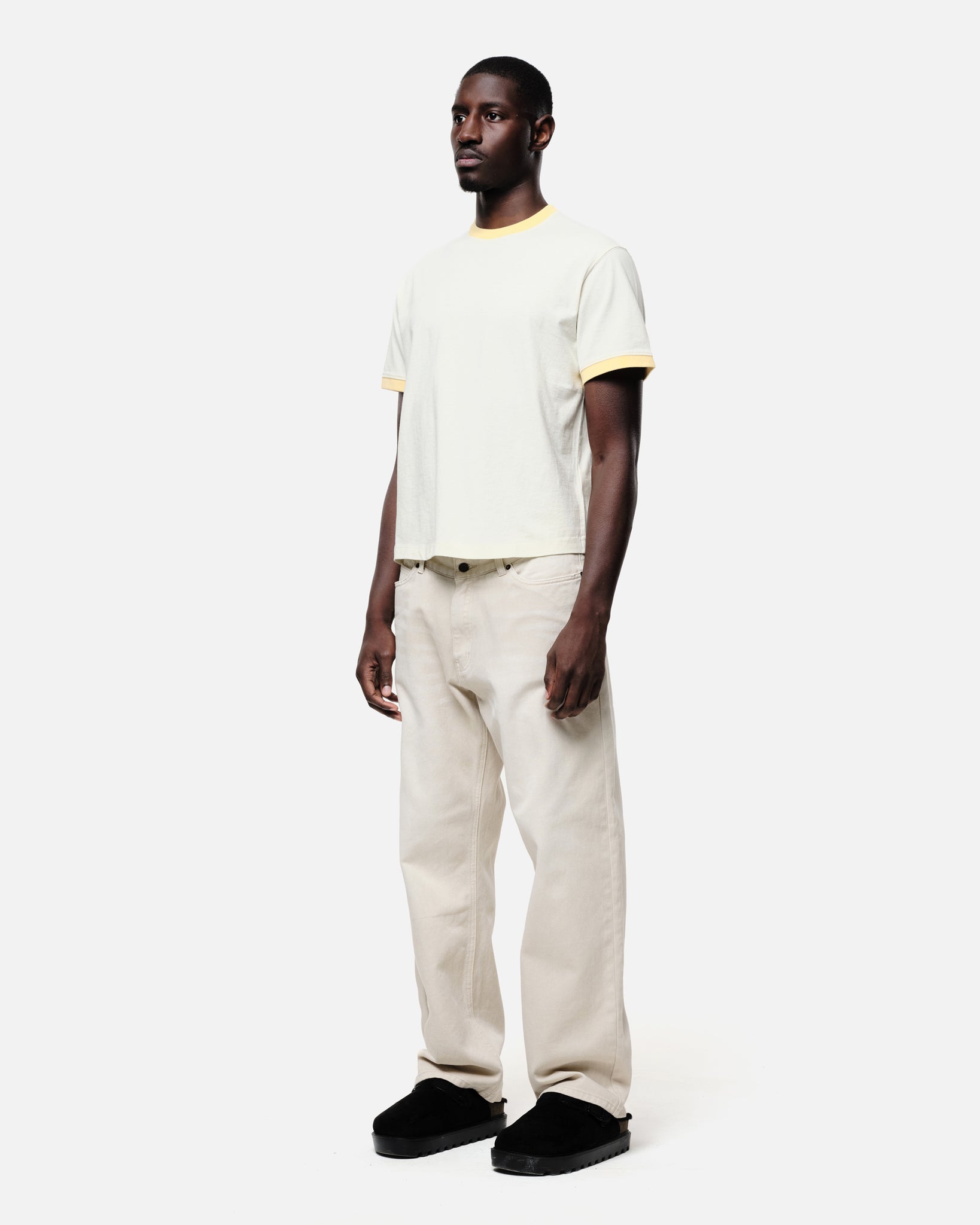 RINGER T-SHIRT - YELLOW from Summit Clothing UK