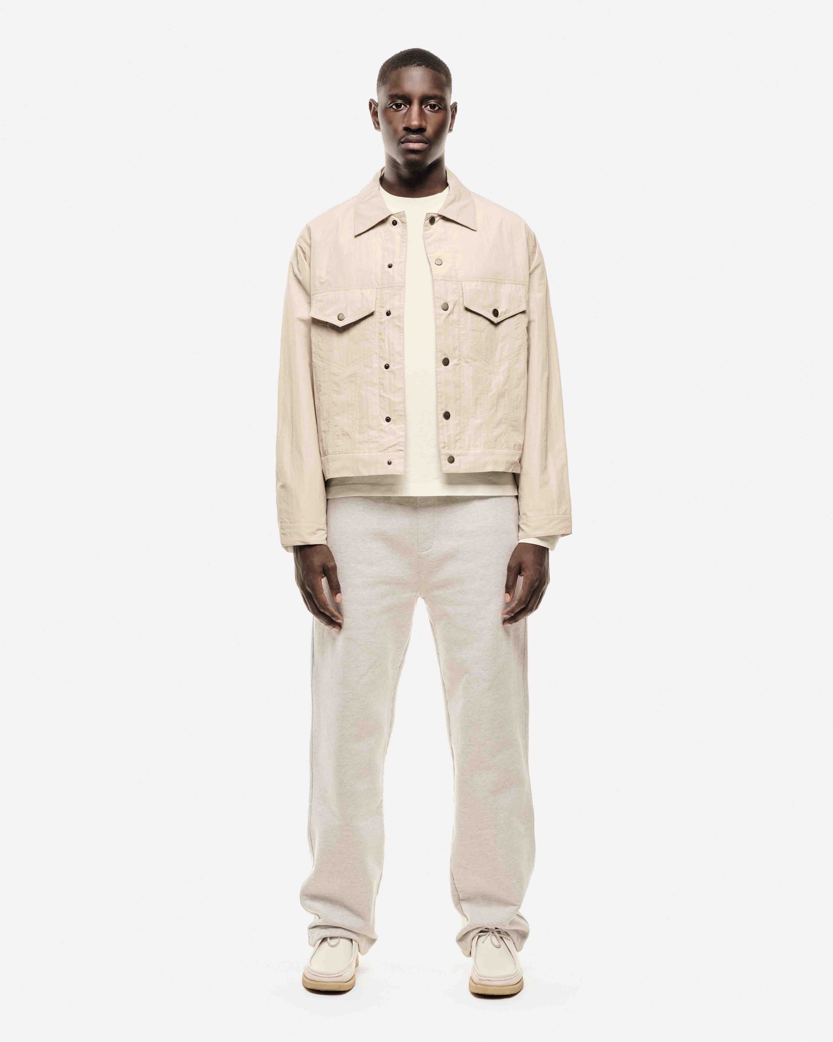 RIPSTOP TRUCKER JACKET - BEIGE from Summit Clothing UK