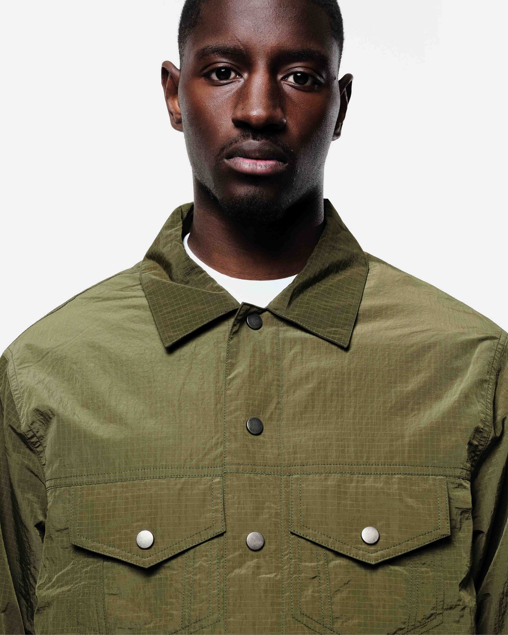 RIPSTOP TRUCKER JACKET - OLIVE from Summit Clothing UK