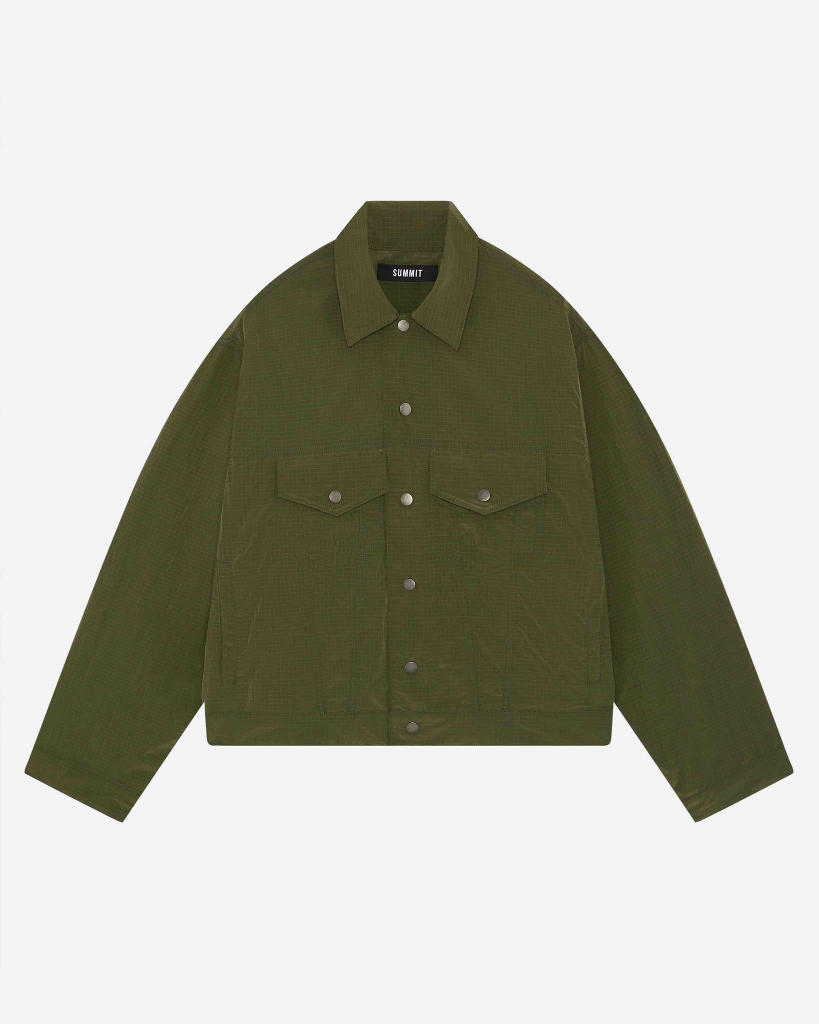 RIPSTOP TRUCKER JACKET - OLIVE from Summit Clothing UK