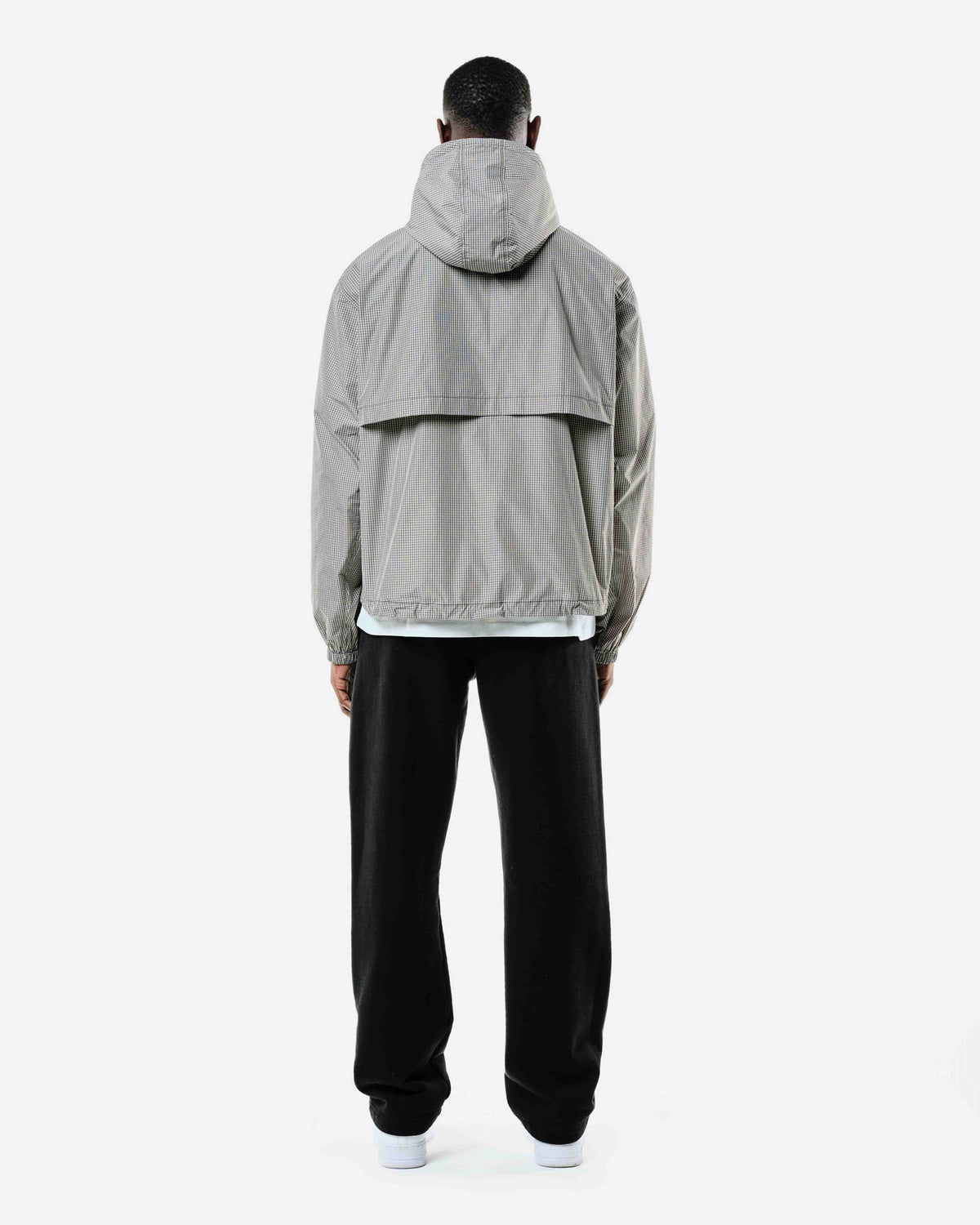 RIPSTOP WINDBREAKER - BLACK CHECK from Summit Clothing UK