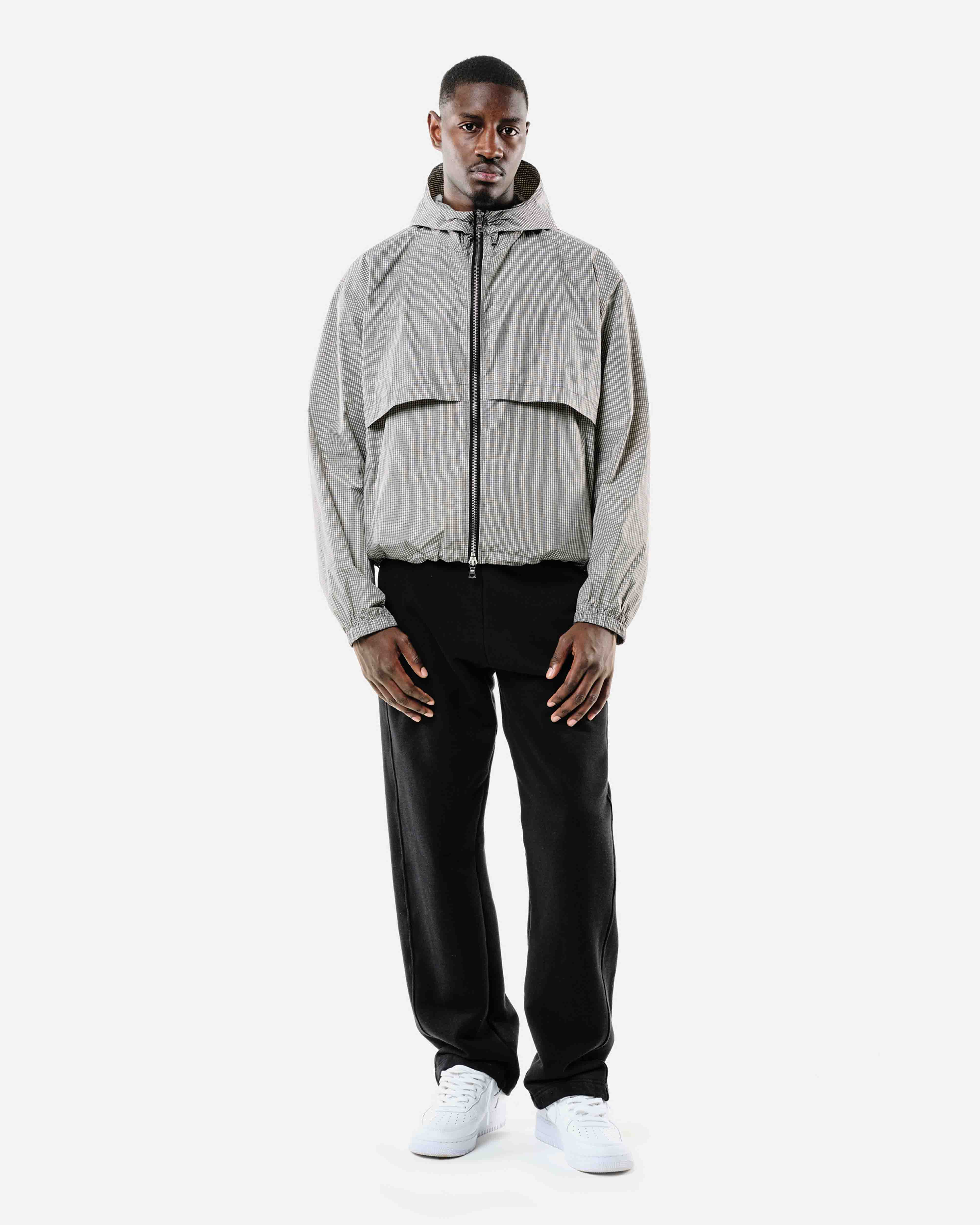 RIPSTOP WINDBREAKER - BLACK CHECK from Summit Clothing UK