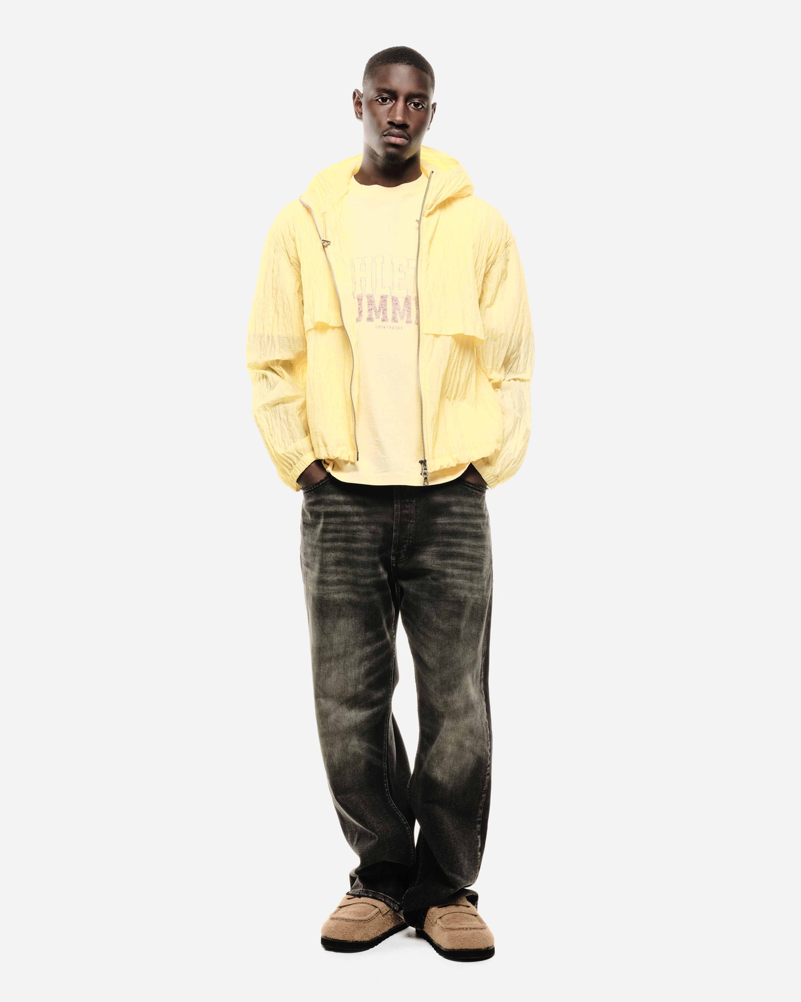 RIPSTOP WINDBREAKER - WASHED YELLOW from Summit Clothing UK