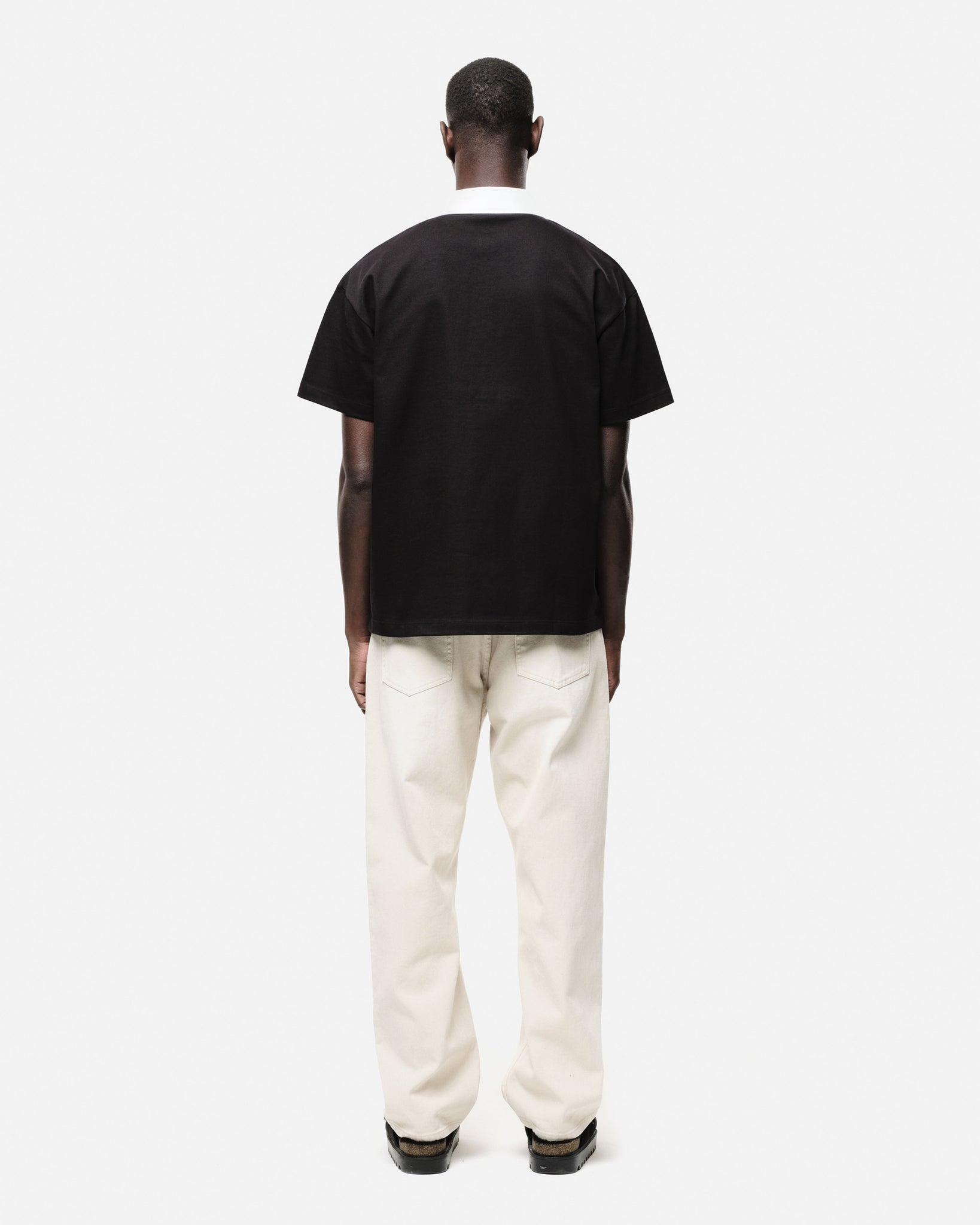 RUGBY POLO - BLACK from Summit Clothing UK