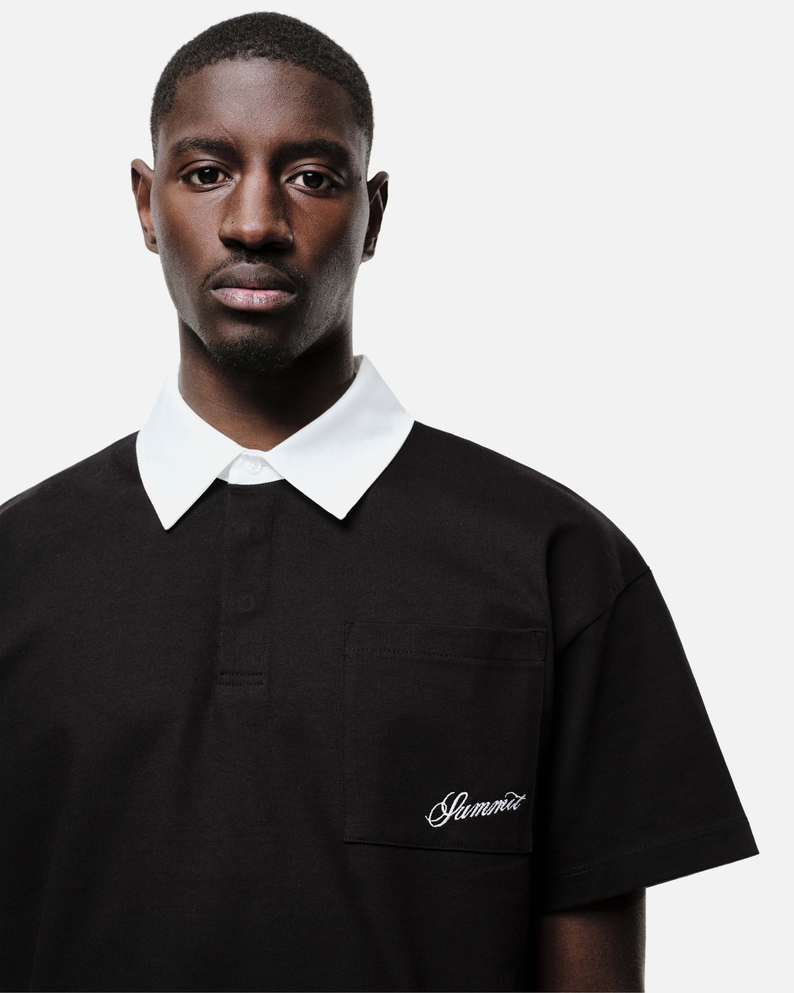 RUGBY POLO - BLACK from Summit Clothing UK
