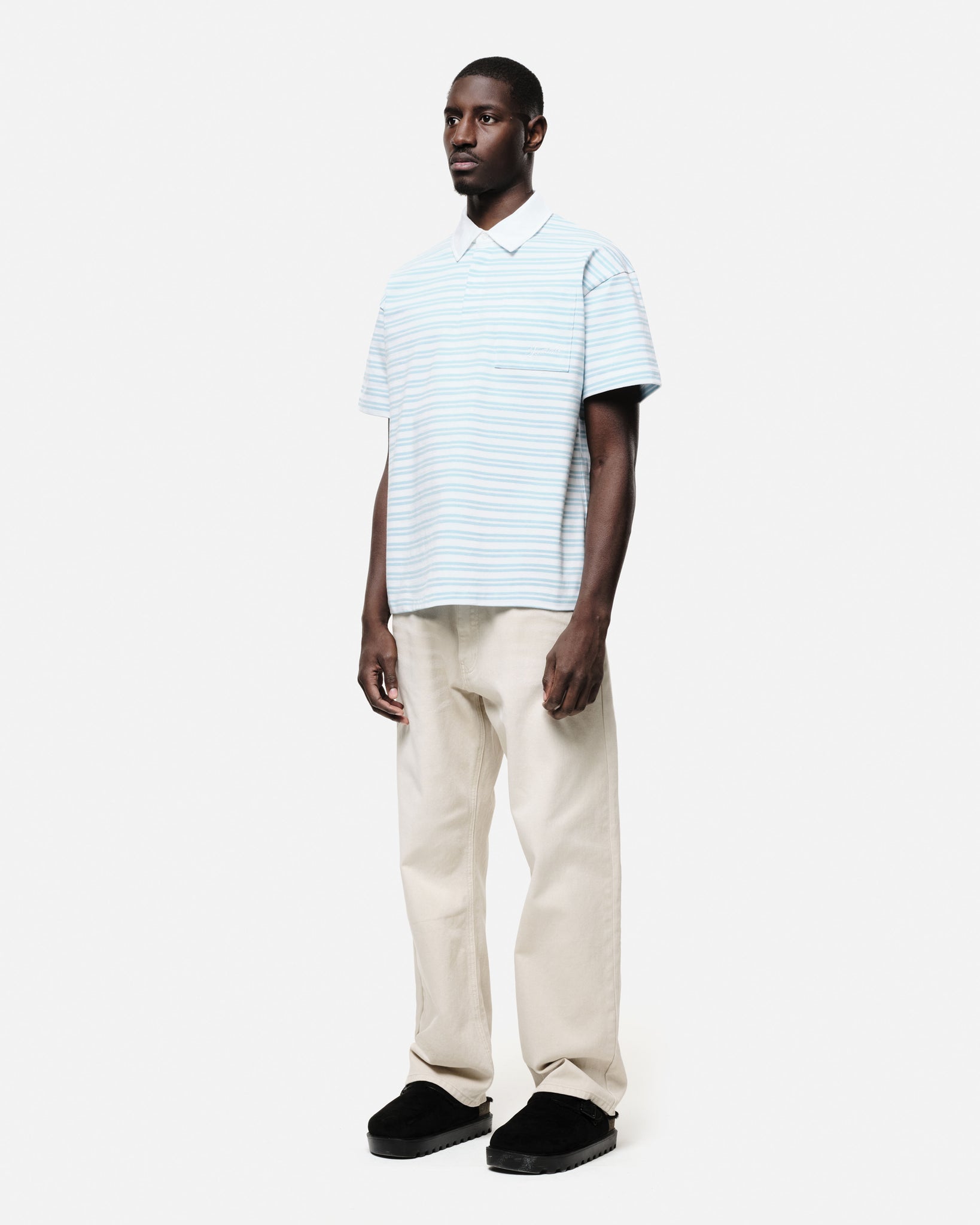 RUGBY POLO - BLUE STRIPE from Summit Clothing UK