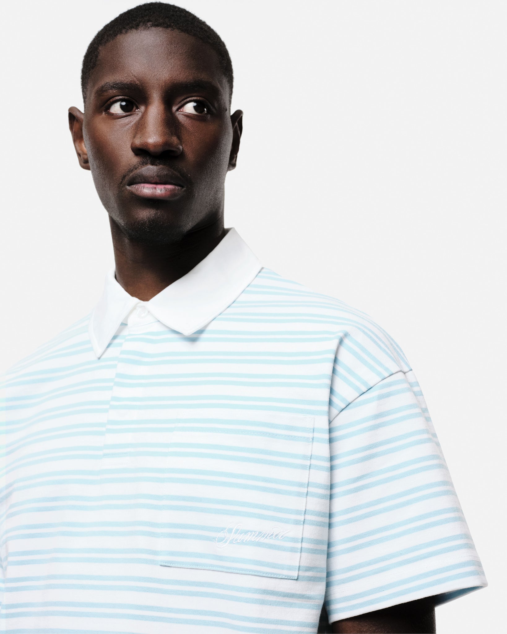 RUGBY POLO - BLUE STRIPE from Summit Clothing UK