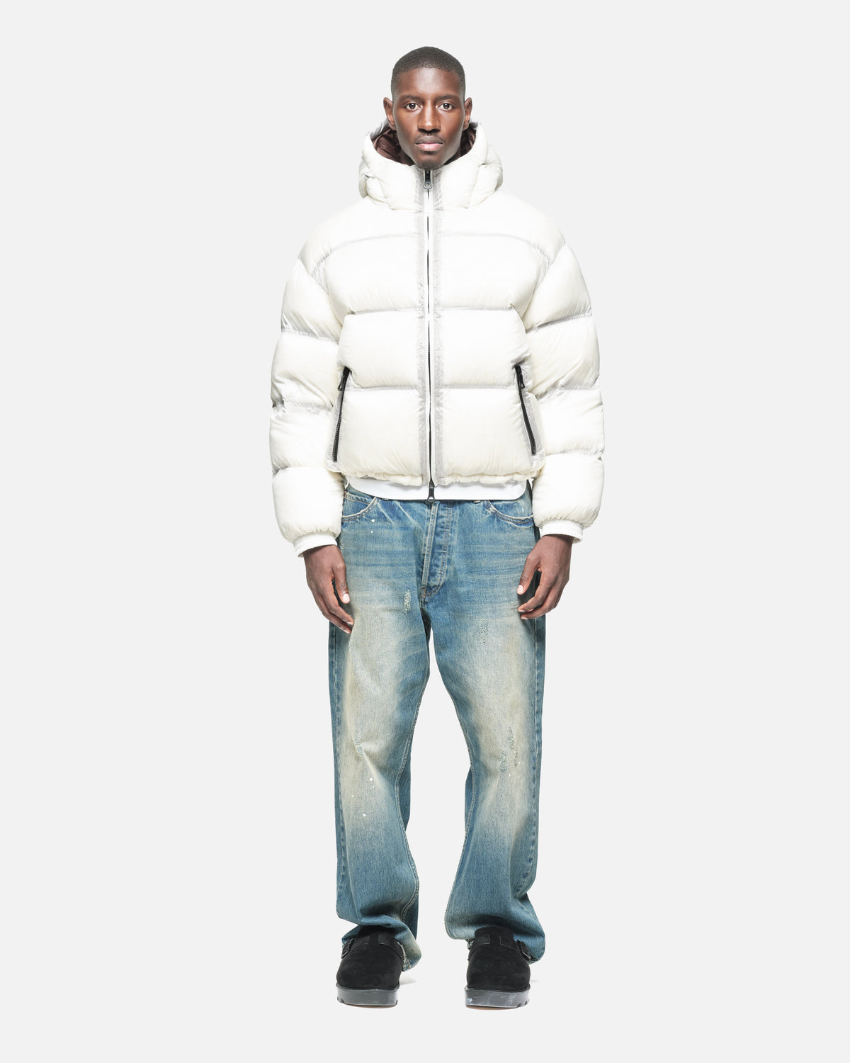 TRANSLUCENT DOWN PUFFER - OFF WHITE