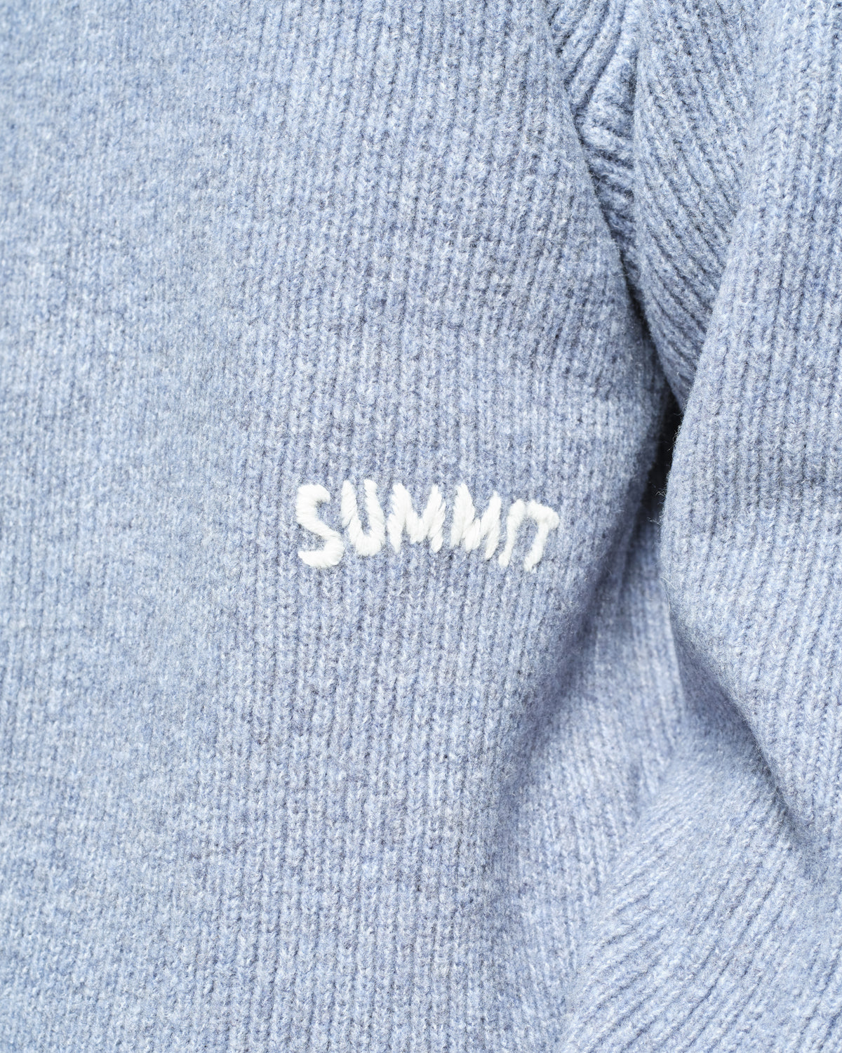 CHUNKY KNIT QUARTER ZIP - BLUE