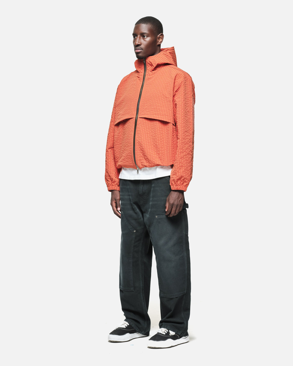 RIPSTOP WINDBREAKER - ORANGE CHECK