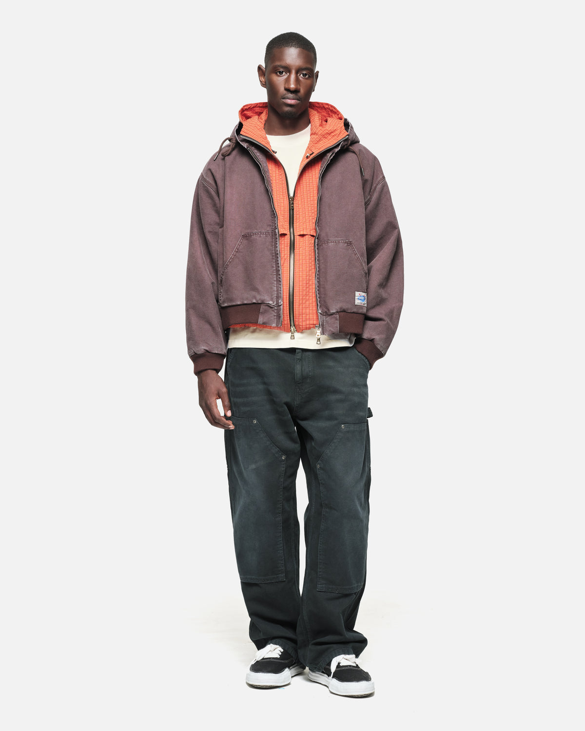 RIPSTOP WINDBREAKER - ORANGE CHECK