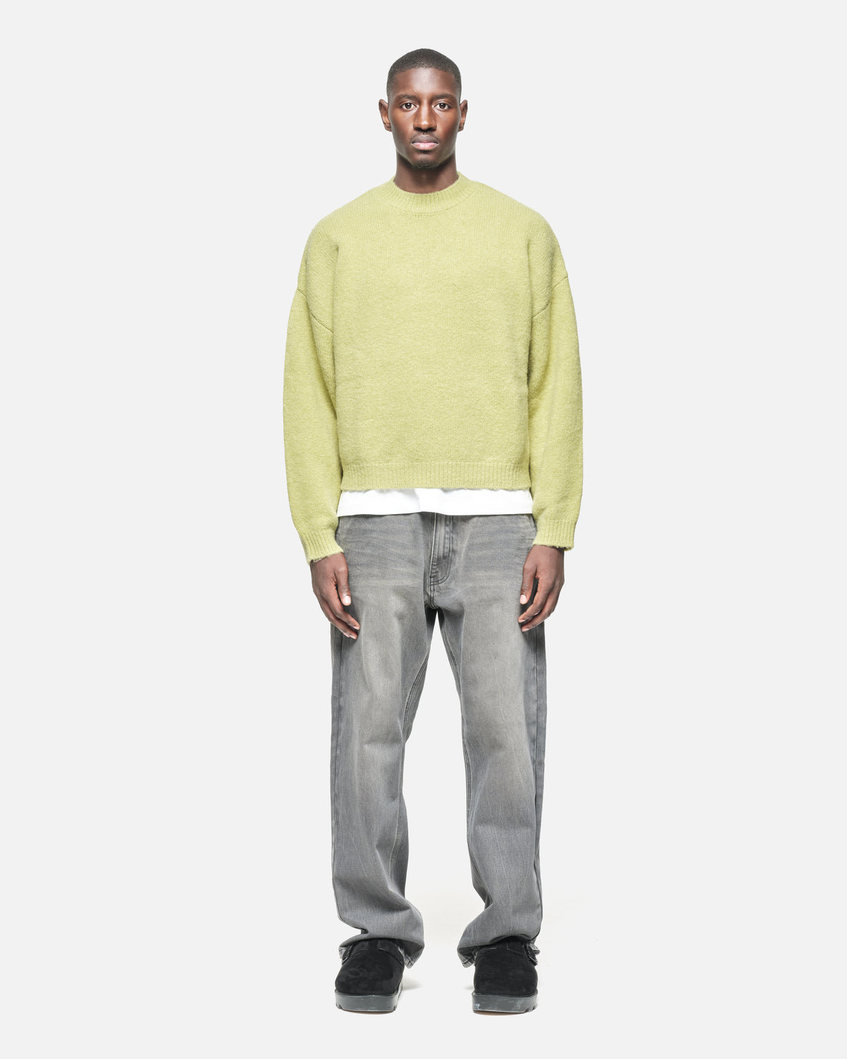 ALPACA KNIT JUMPER - OLIVE