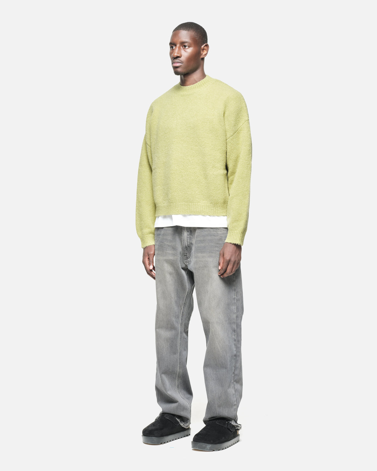 ALPACA KNIT JUMPER - OLIVE