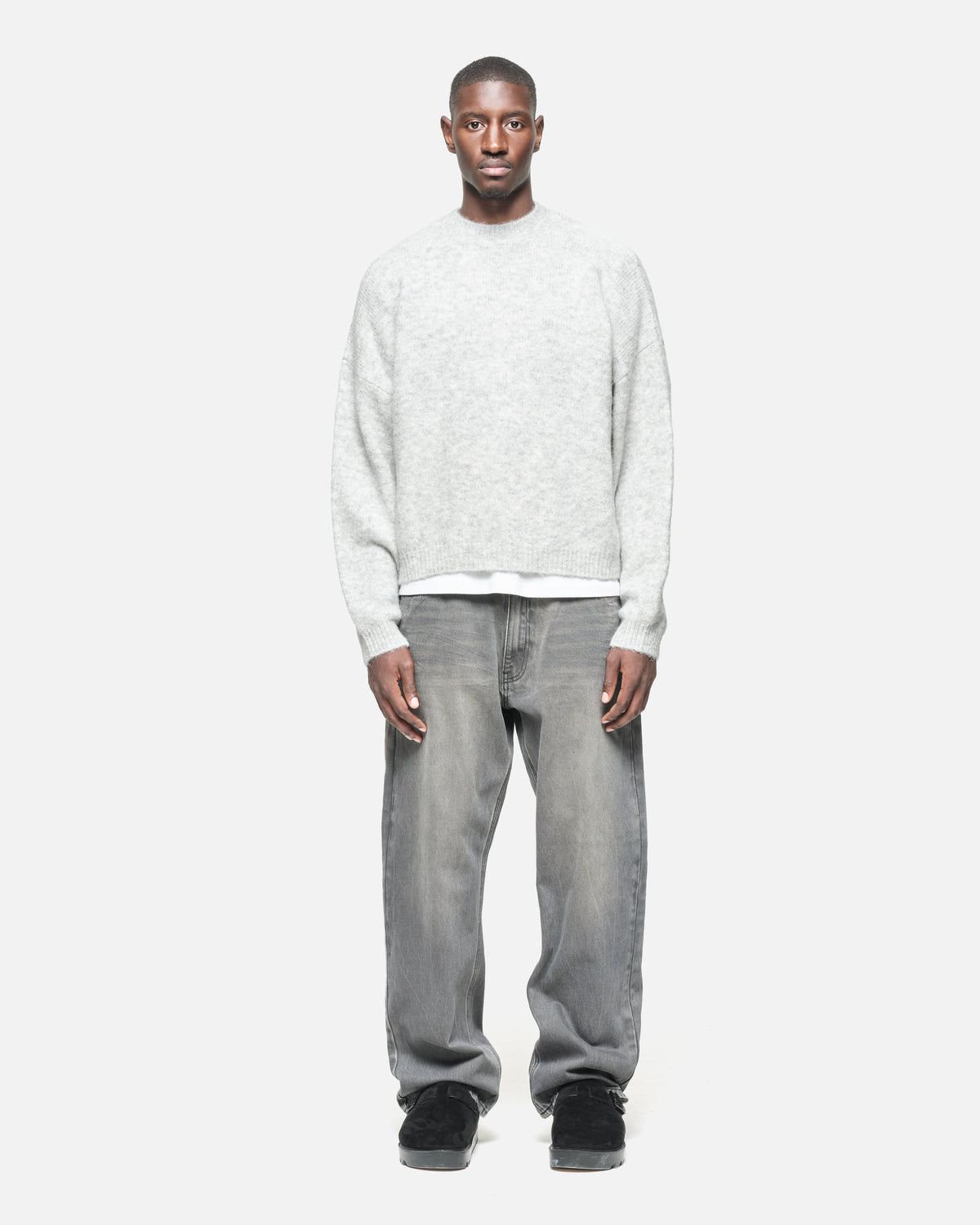 ALPACA KNIT JUMPER - GREY